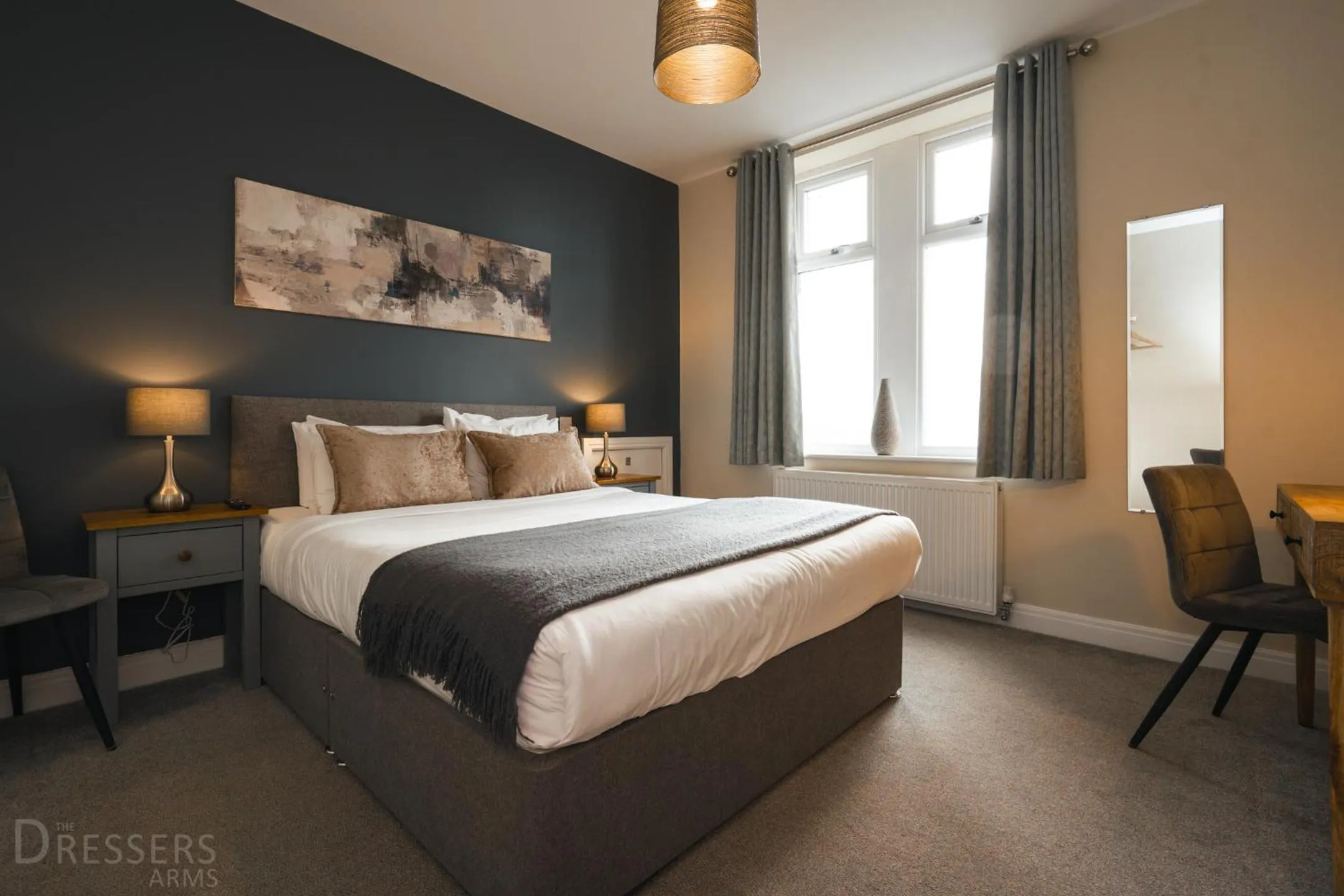 Bed in Rooms at The Dressers Arms