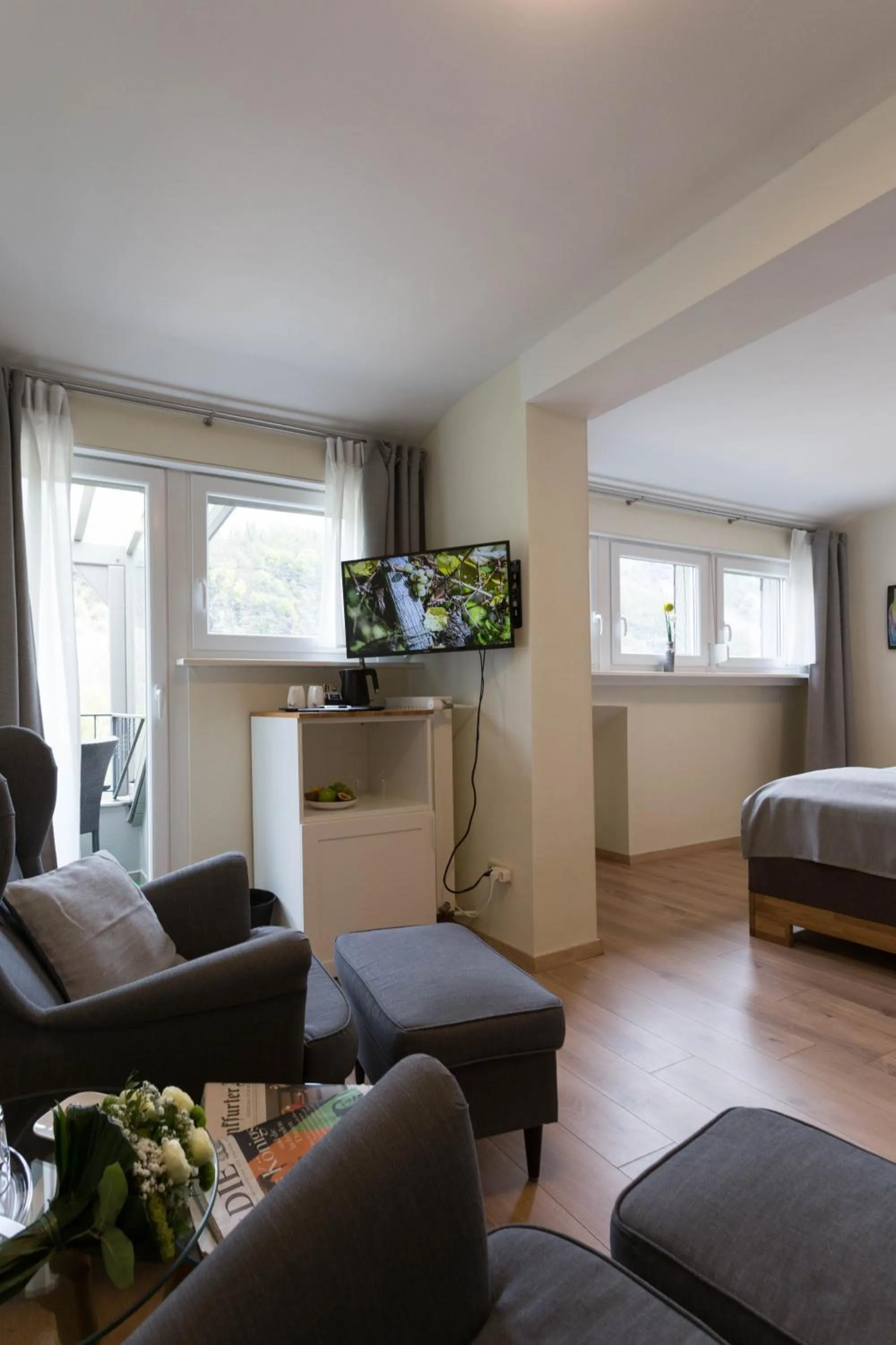 Bedroom, Bed in Hotel Restaurant Sonnenlay