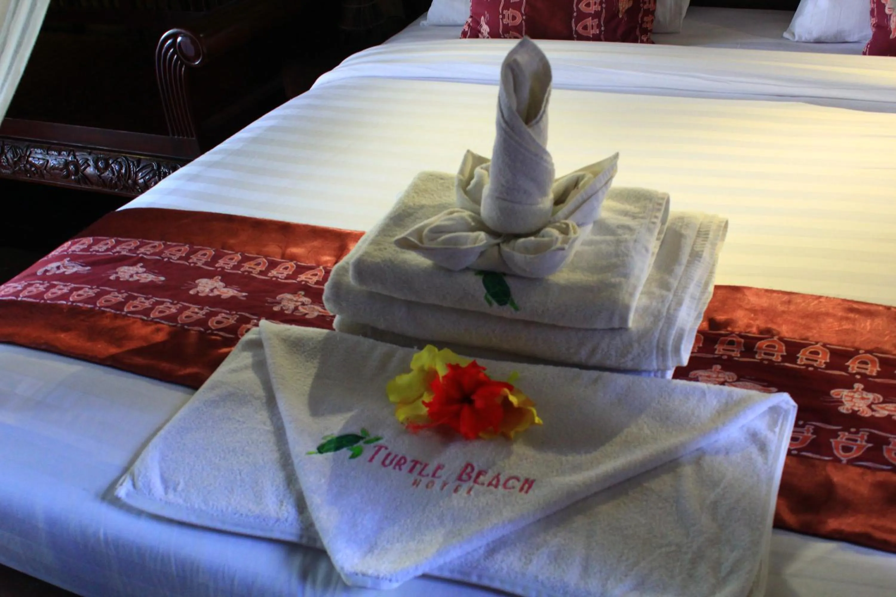 Bed in Turtle Beach Hotel