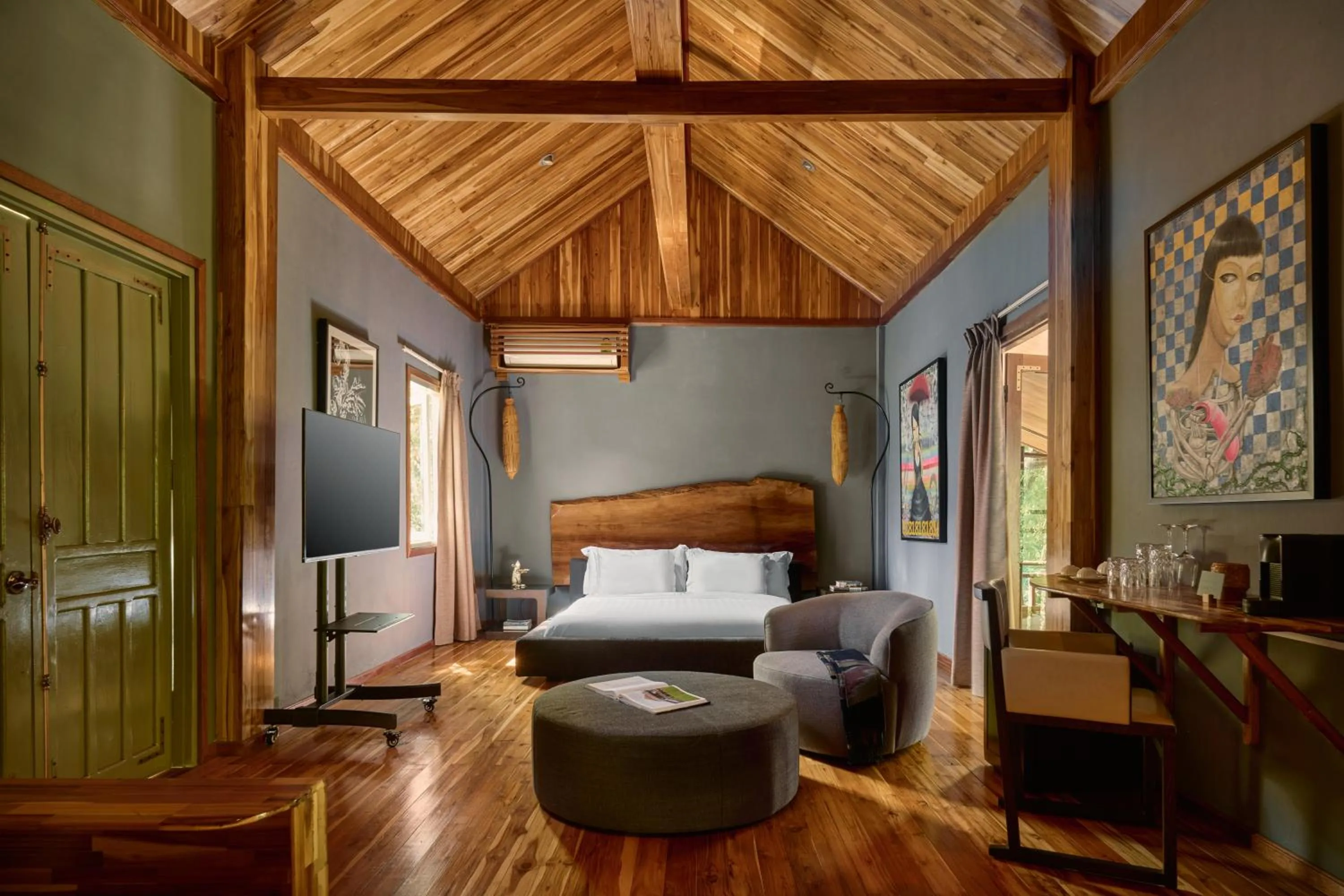 Bed in The Namkhan, a Small Luxury Hotel of the World