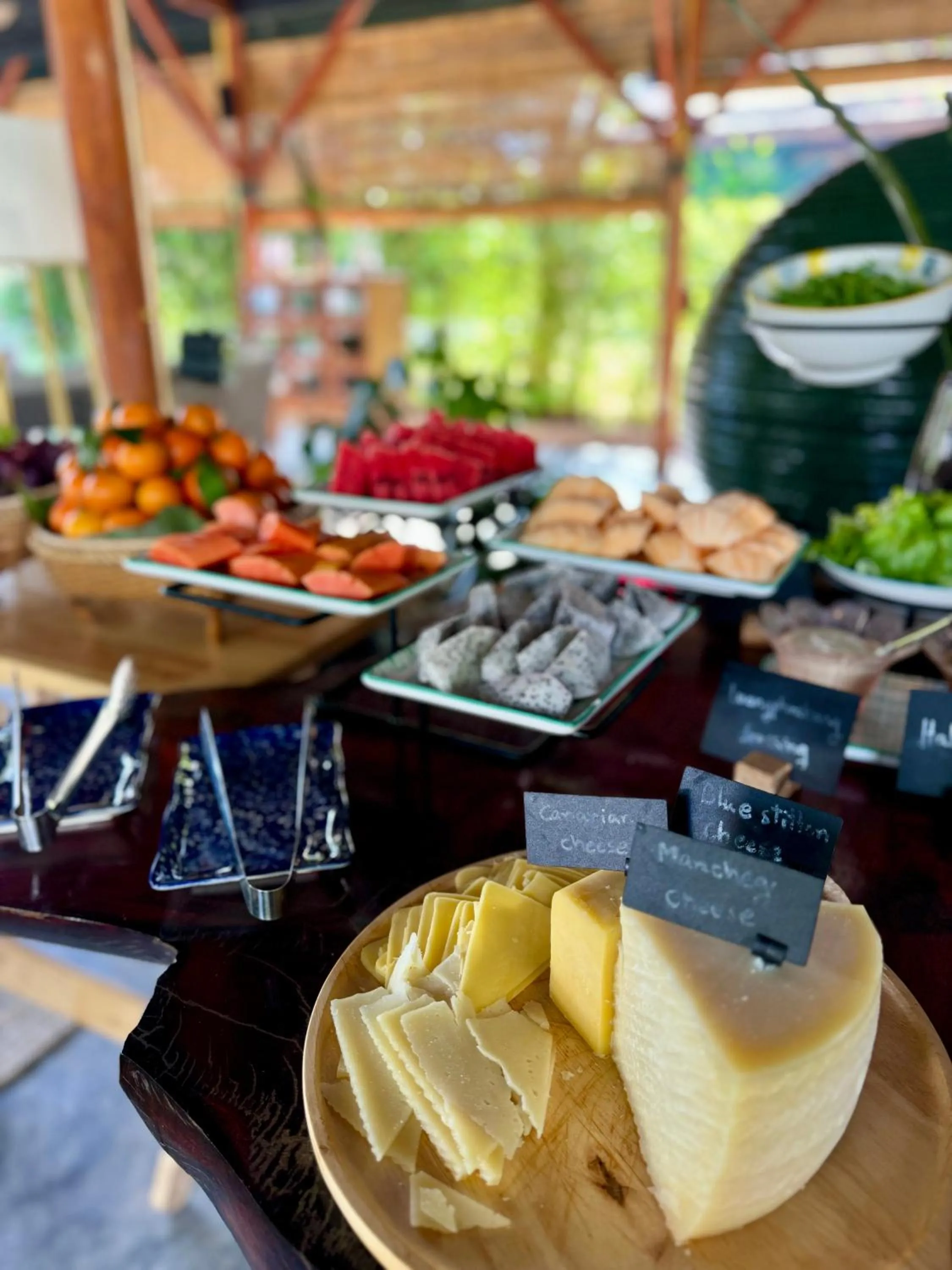 Buffet breakfast in The Namkhan, a Small Luxury Hotel of the World