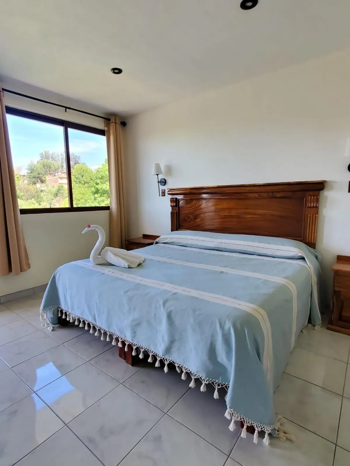 Bed in Hotel Posada Camelinas