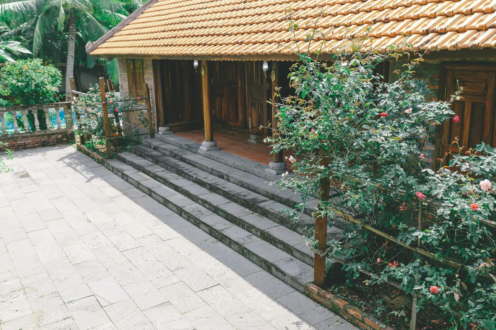 Patio in CASA ECO Mekong Resort