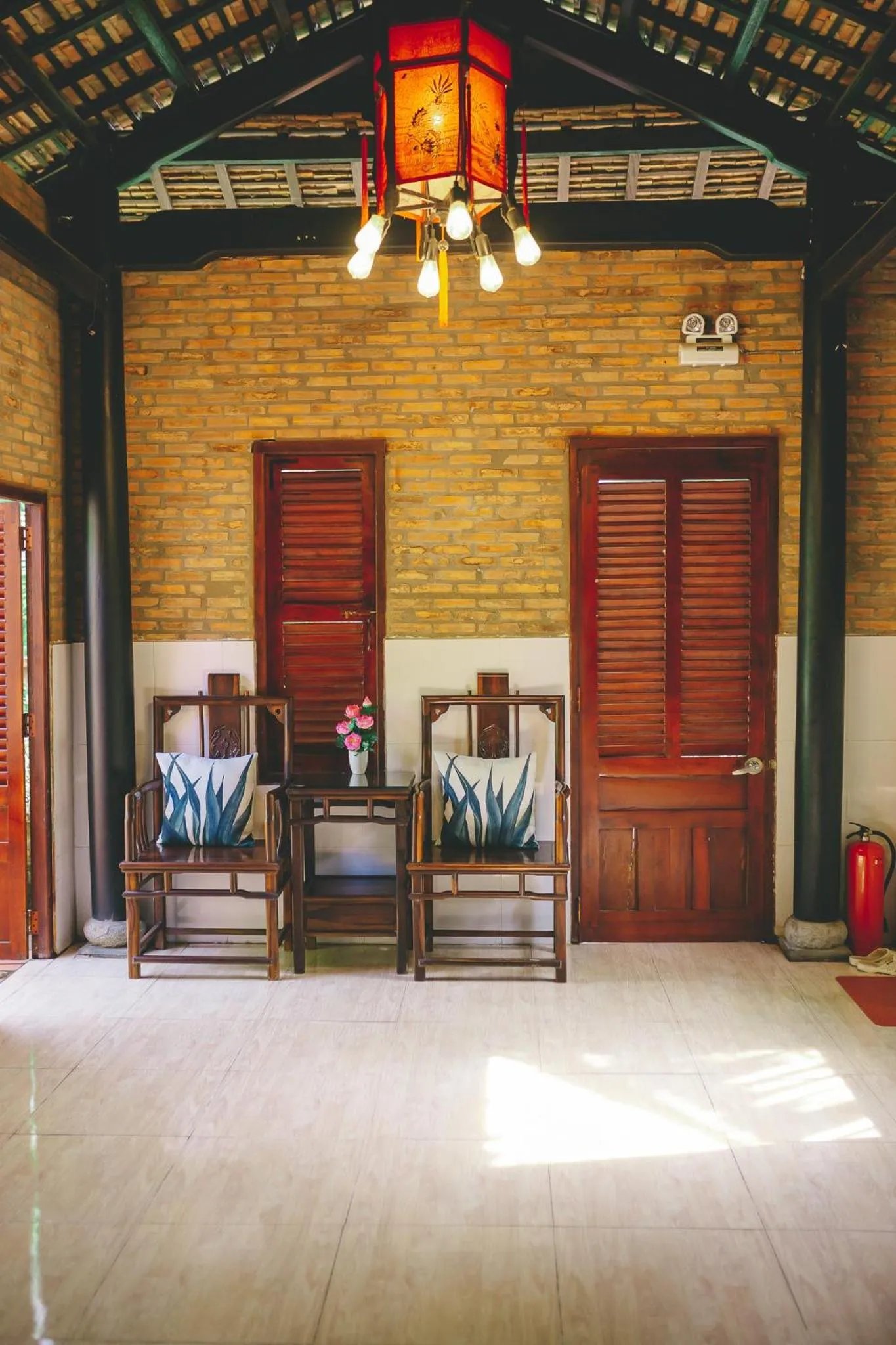 Living room in CASA ECO Mekong Resort