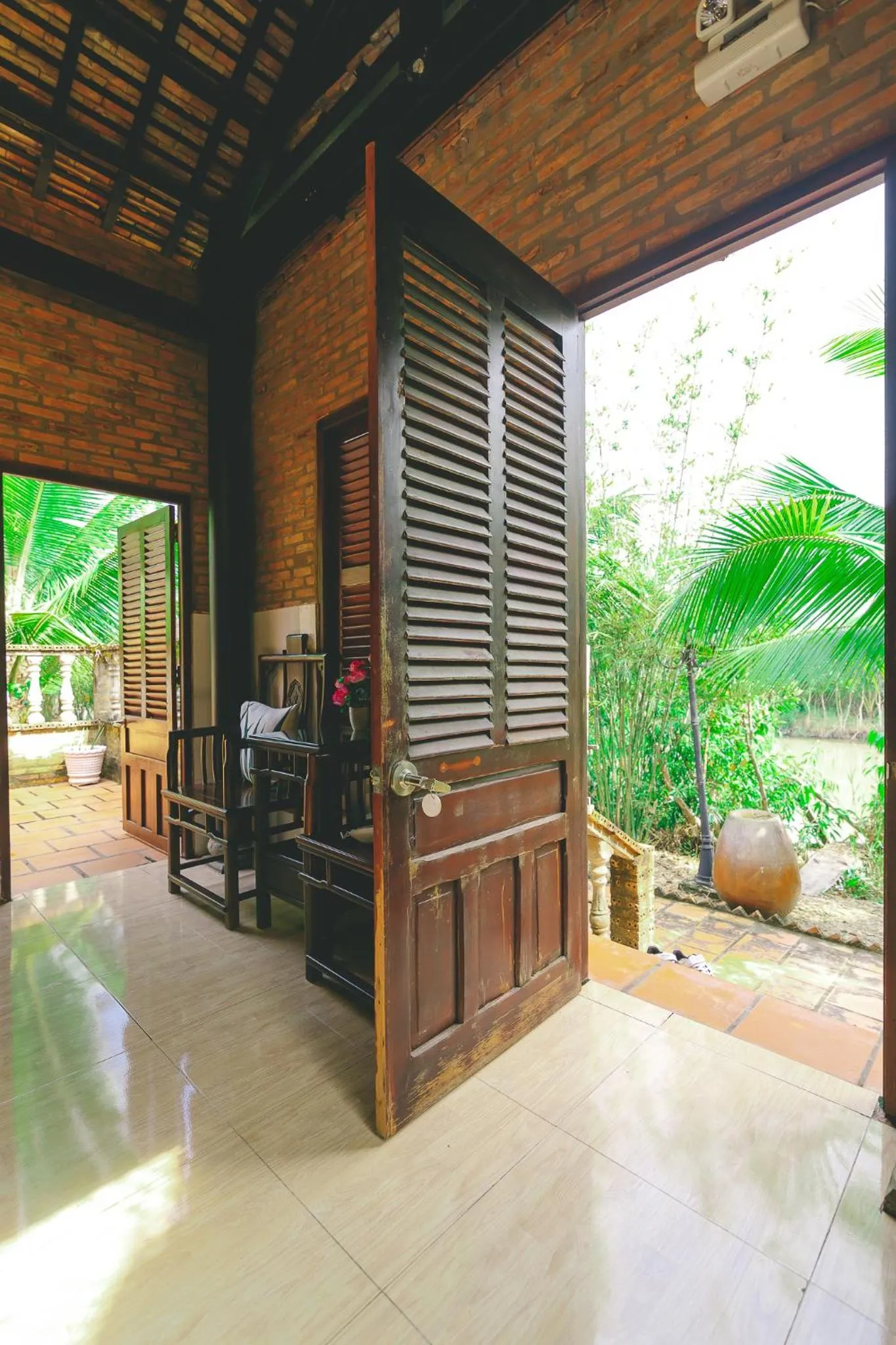 Patio in CASA ECO Mekong Resort