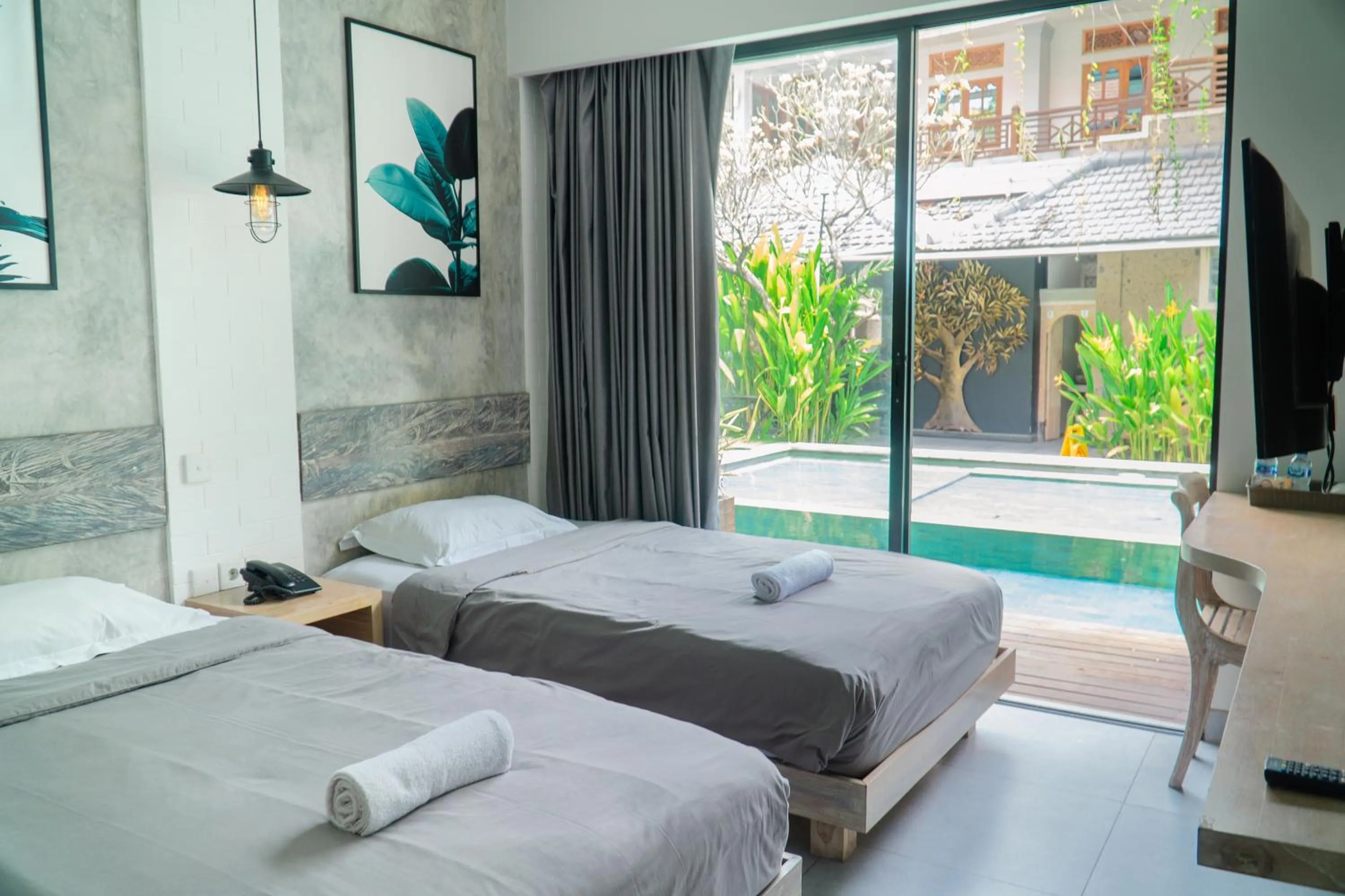 Photo of the whole room, Bed in Gemini Star Hotel Kuta