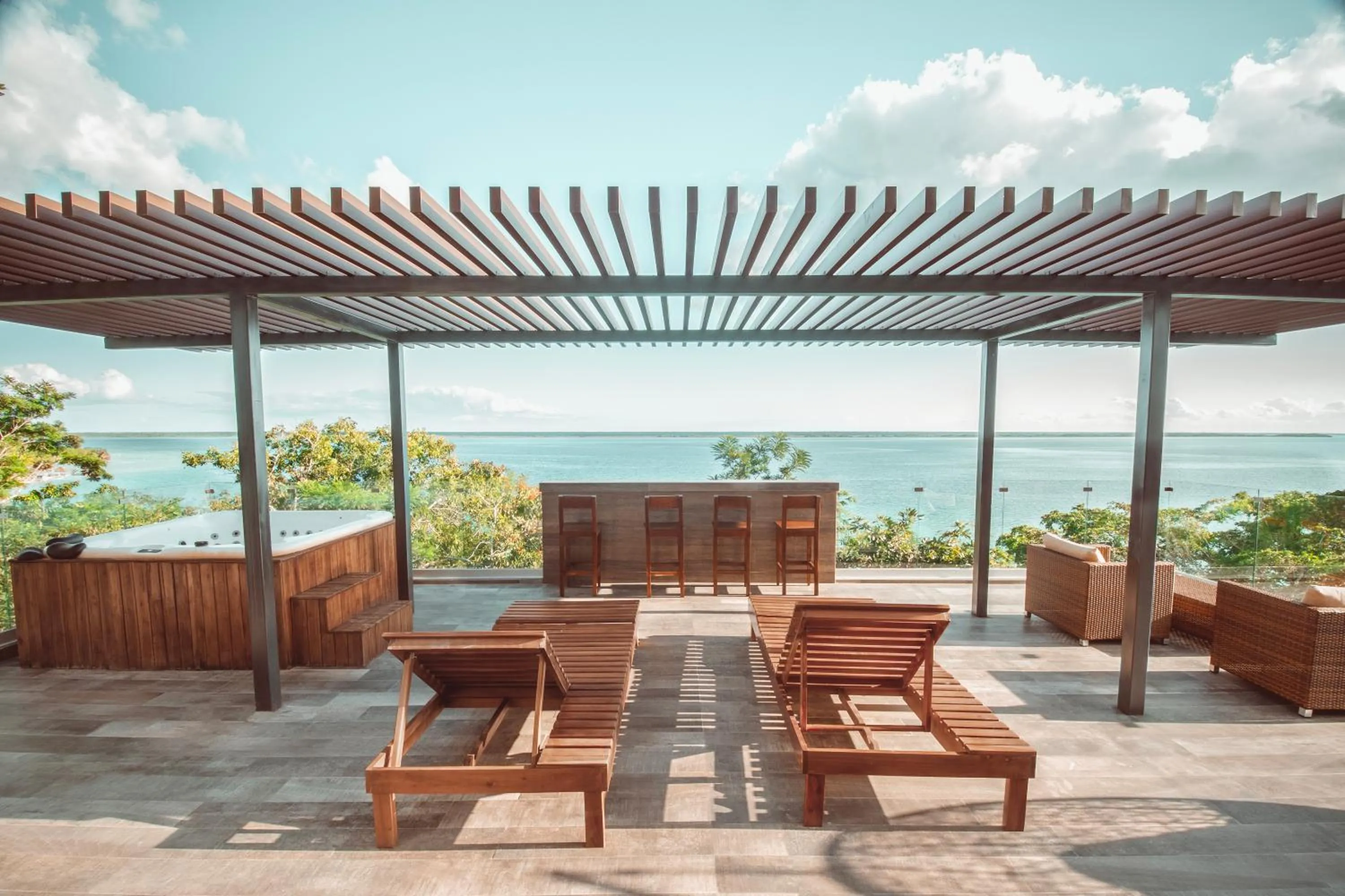 Lake view in MBH Maya Bacalar Hotel Boutique