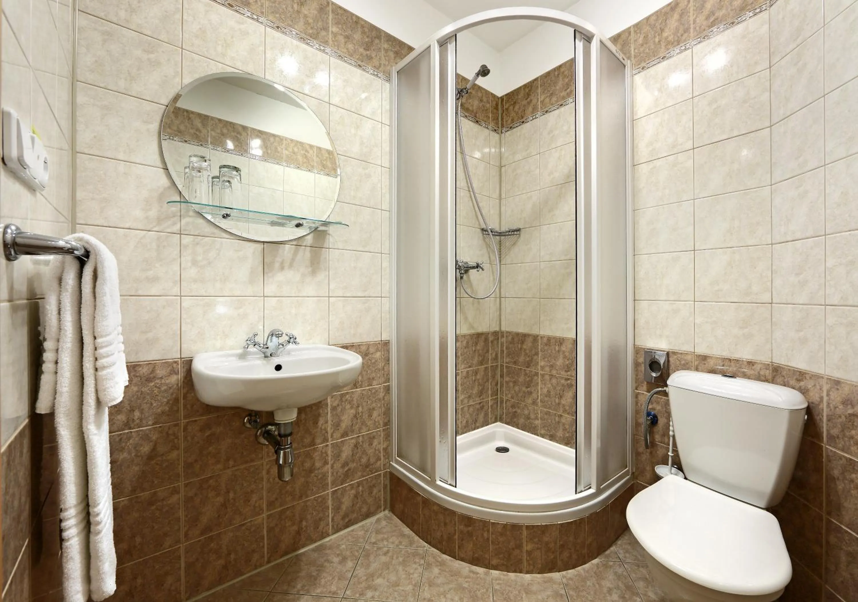 Shower in Hotel Panská