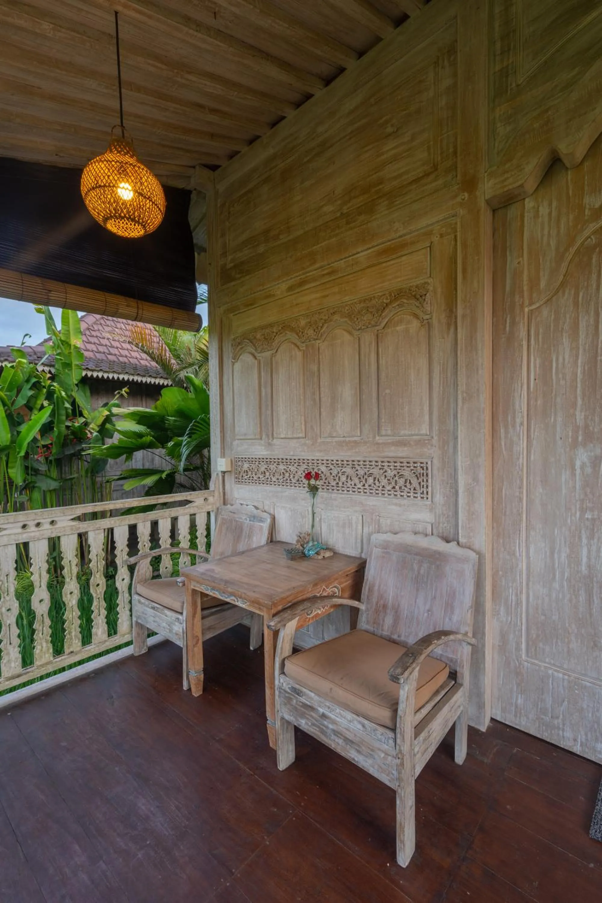 Seating area in Uma Sebatu Villa Ubud