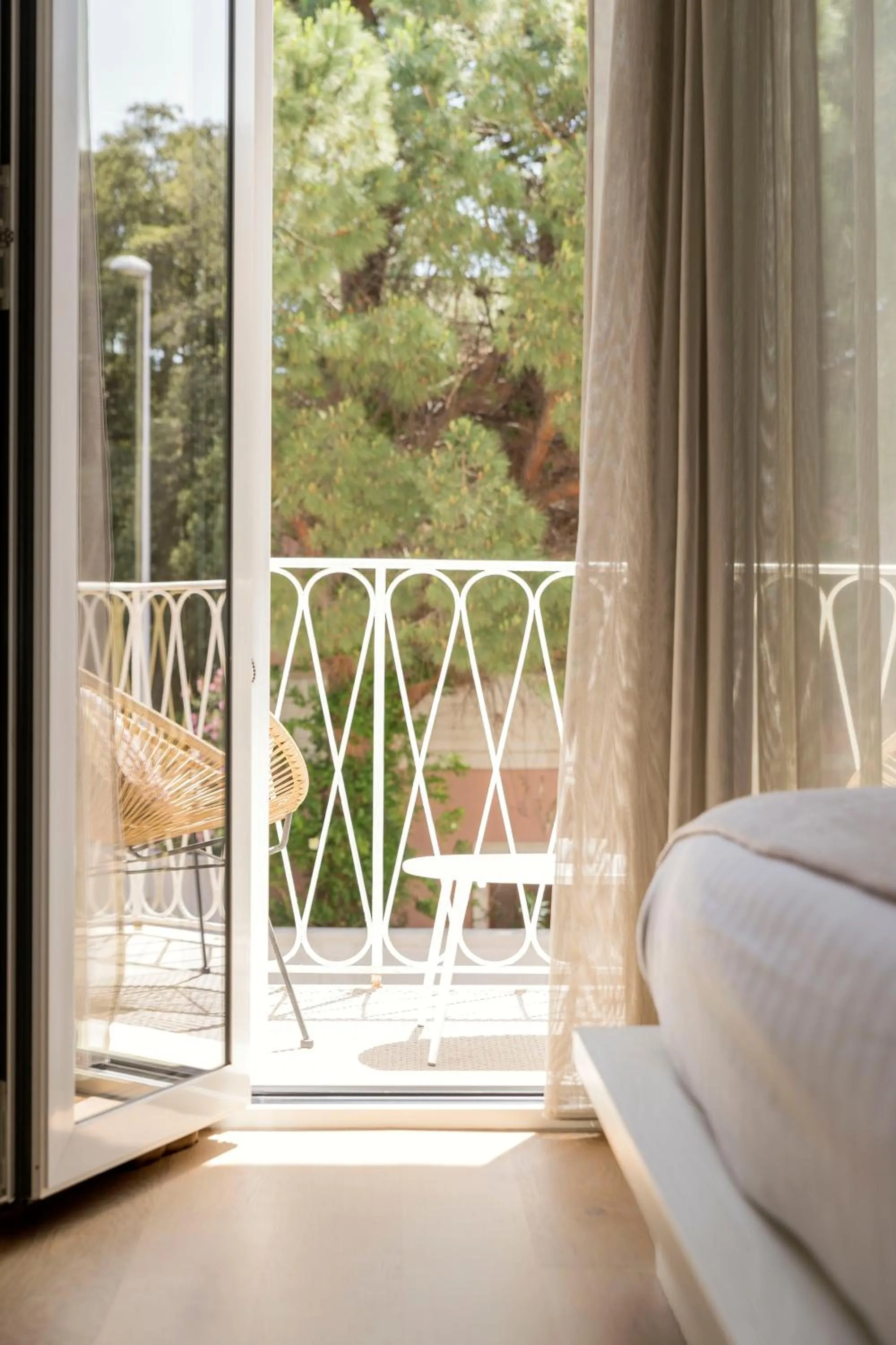 Balcony/Terrace, Bed in Le Palmette Suites