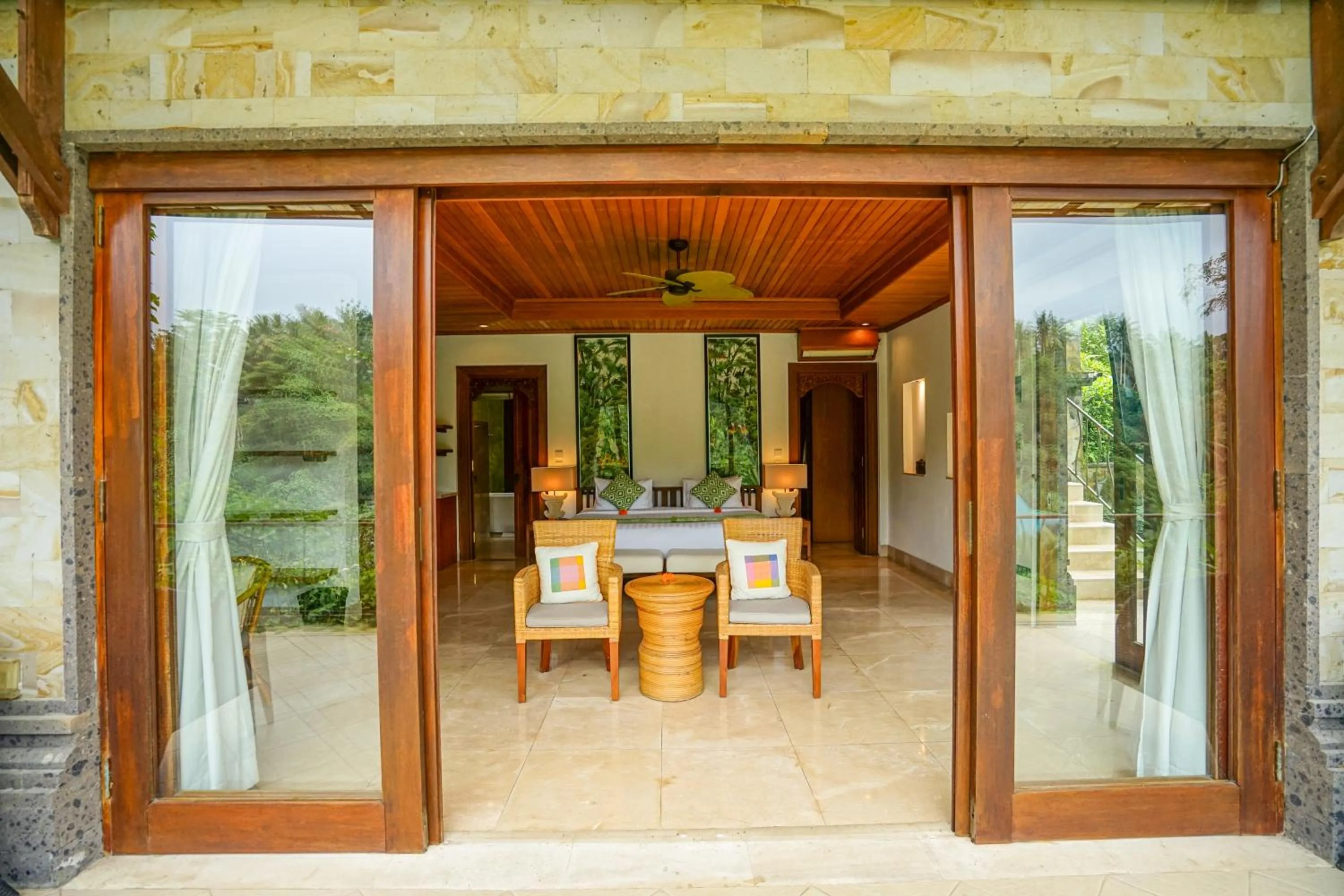 Seating area in The Allure Ubud Villas & Spa crafted by freshWater Asia