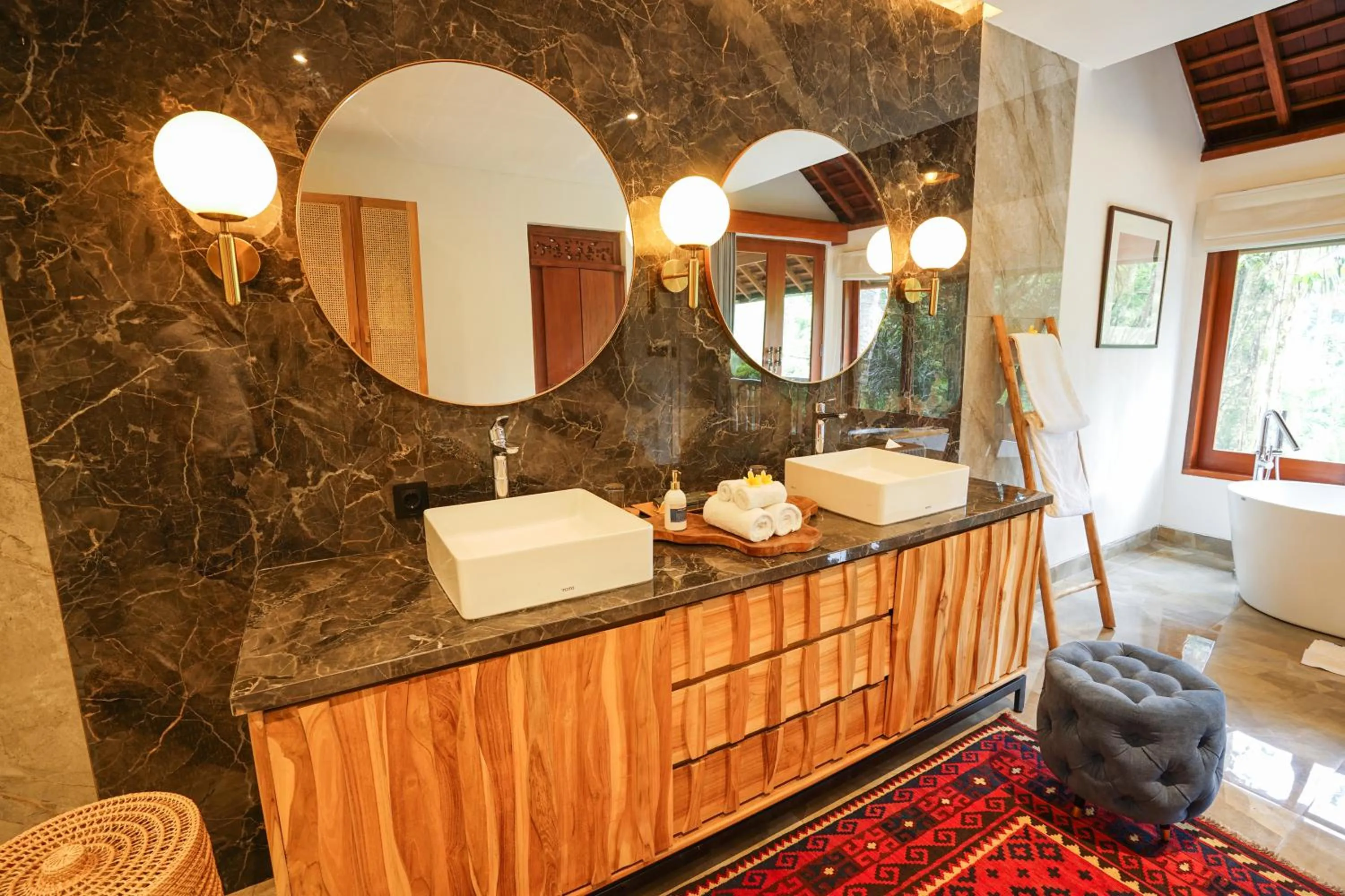 Bathroom in The Allure Ubud Villas & Spa crafted by freshWater Asia