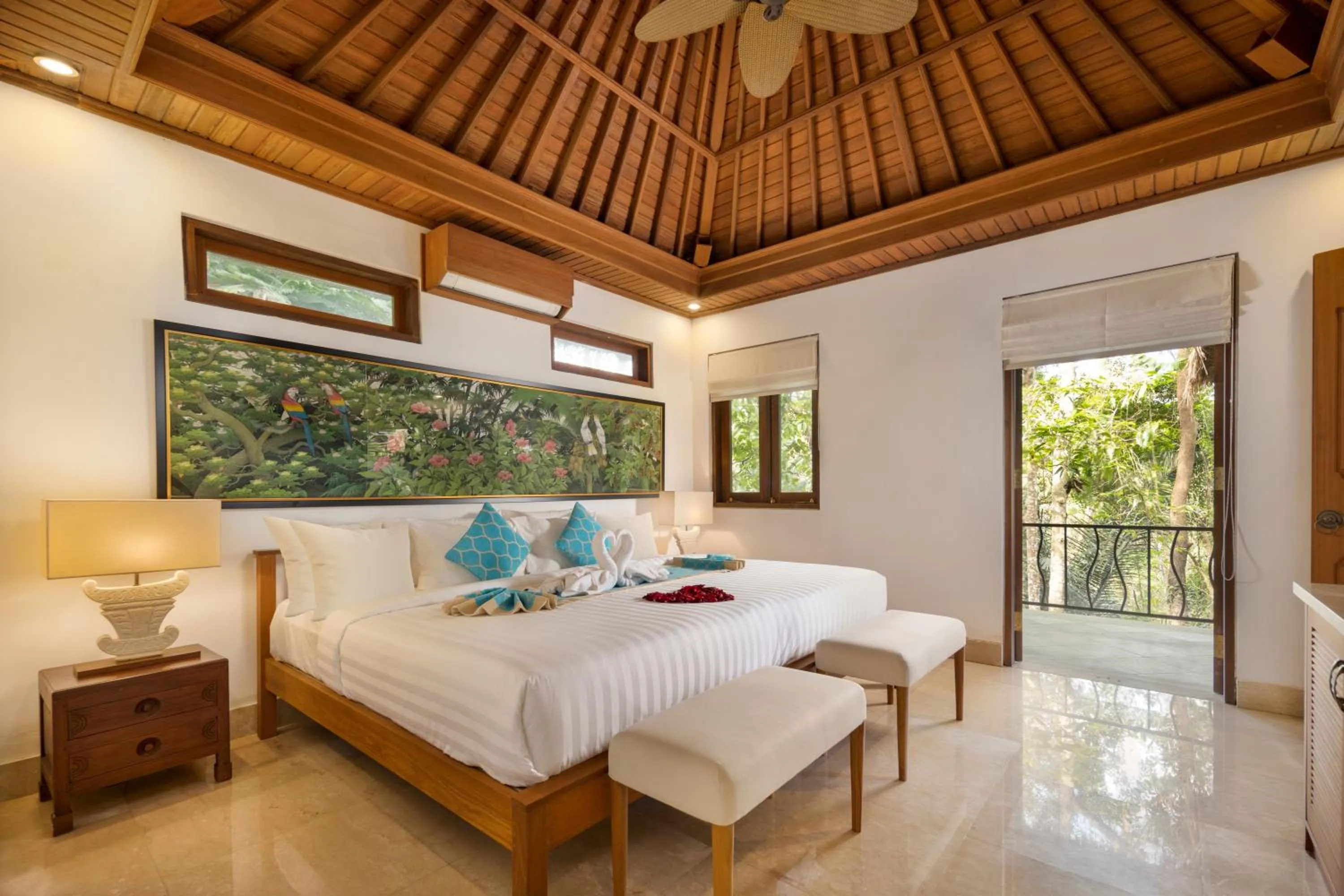 Bed in The Allure Ubud Villas & Spa crafted by freshWater Asia