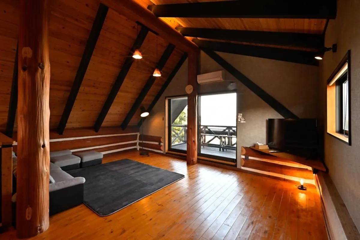 Living room in LOG HOUSE at Shima