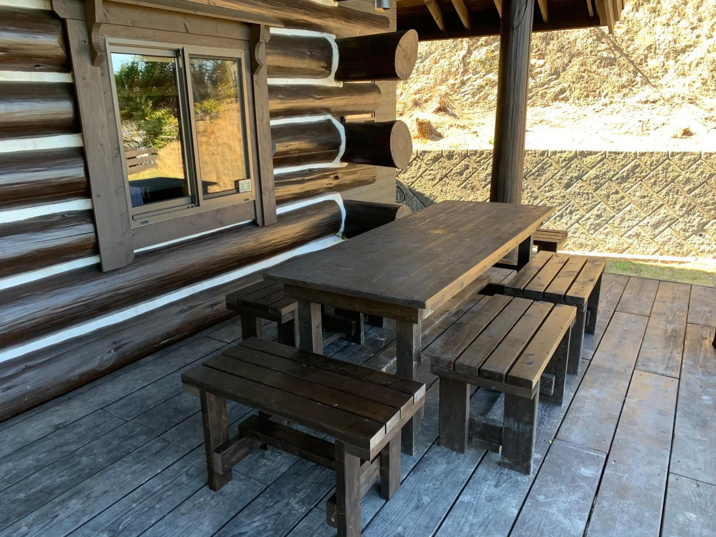 Balcony/Terrace in LOG HOUSE at Shima