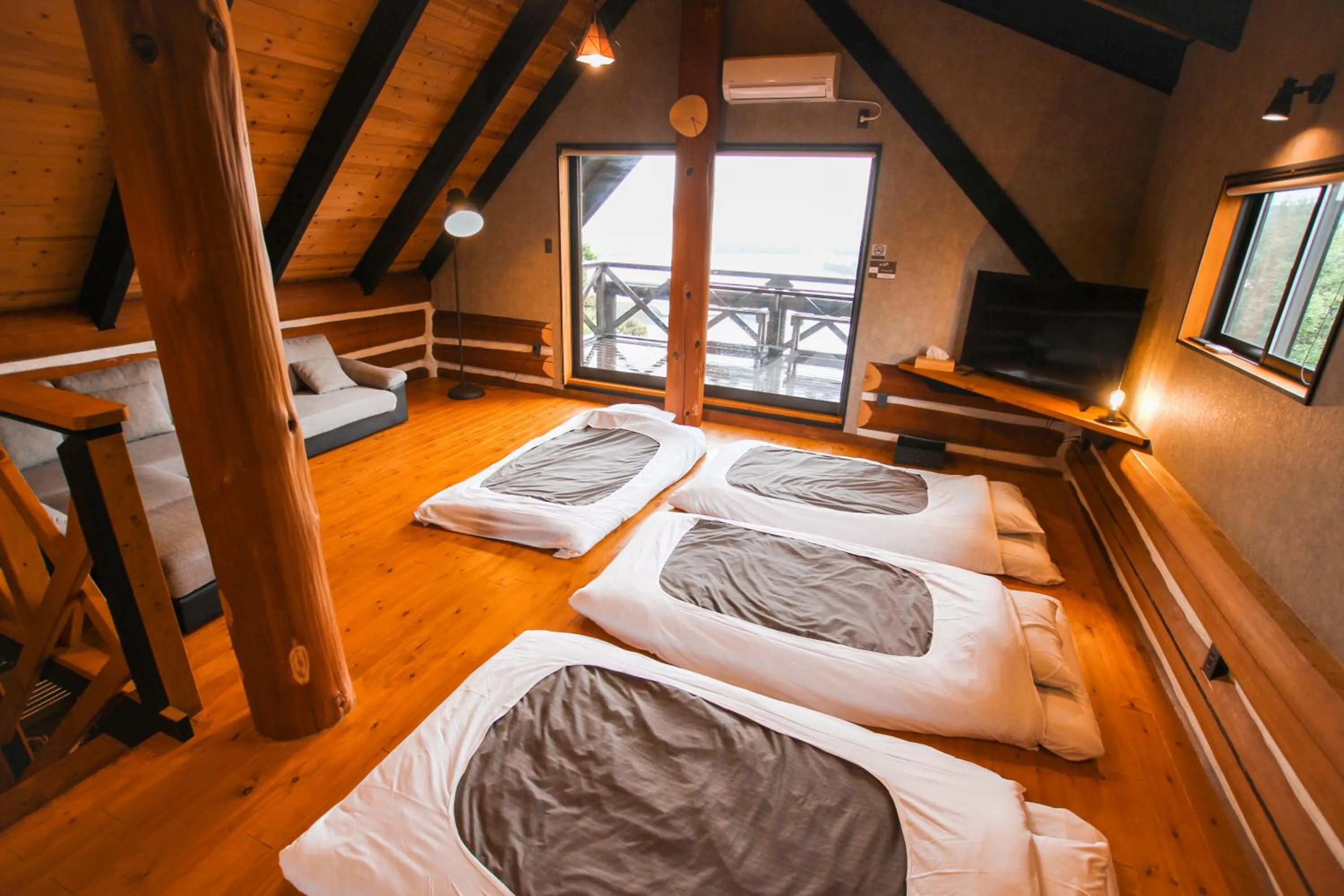 Bedroom, Bed in LOG HOUSE at Shima