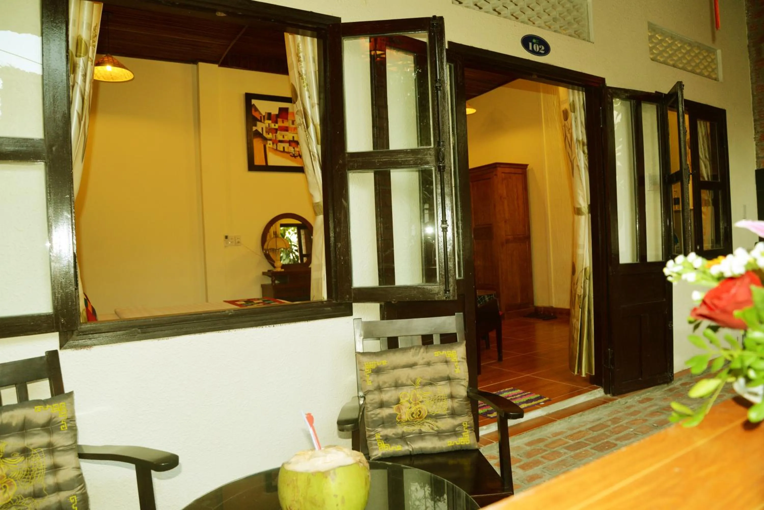 Balcony/Terrace in Bamboo Garden Homestay