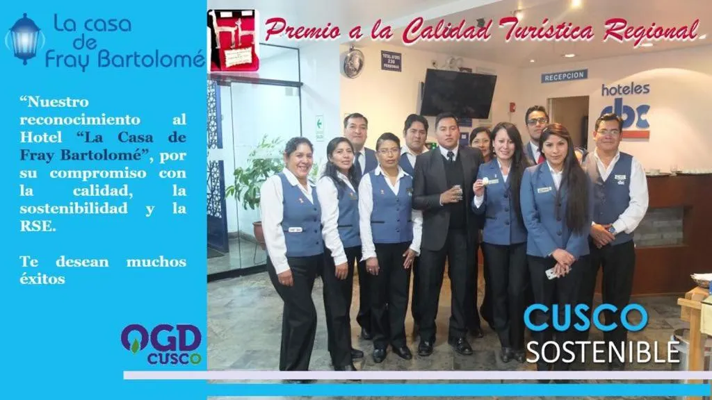 Certificate/Award in La Casa de Fray Bartolome