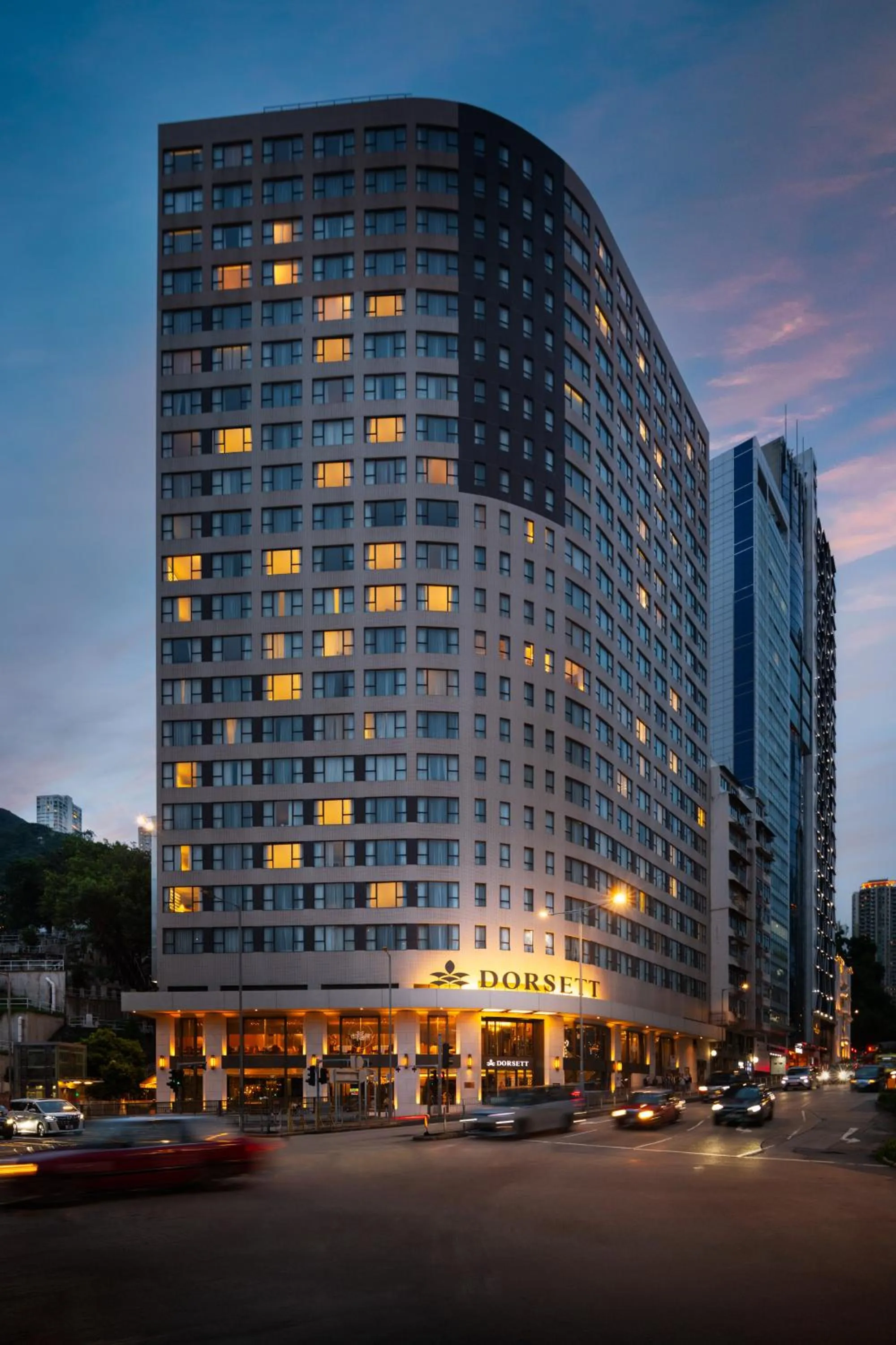 Property building in Dorsett Wanchai, Hong Kong