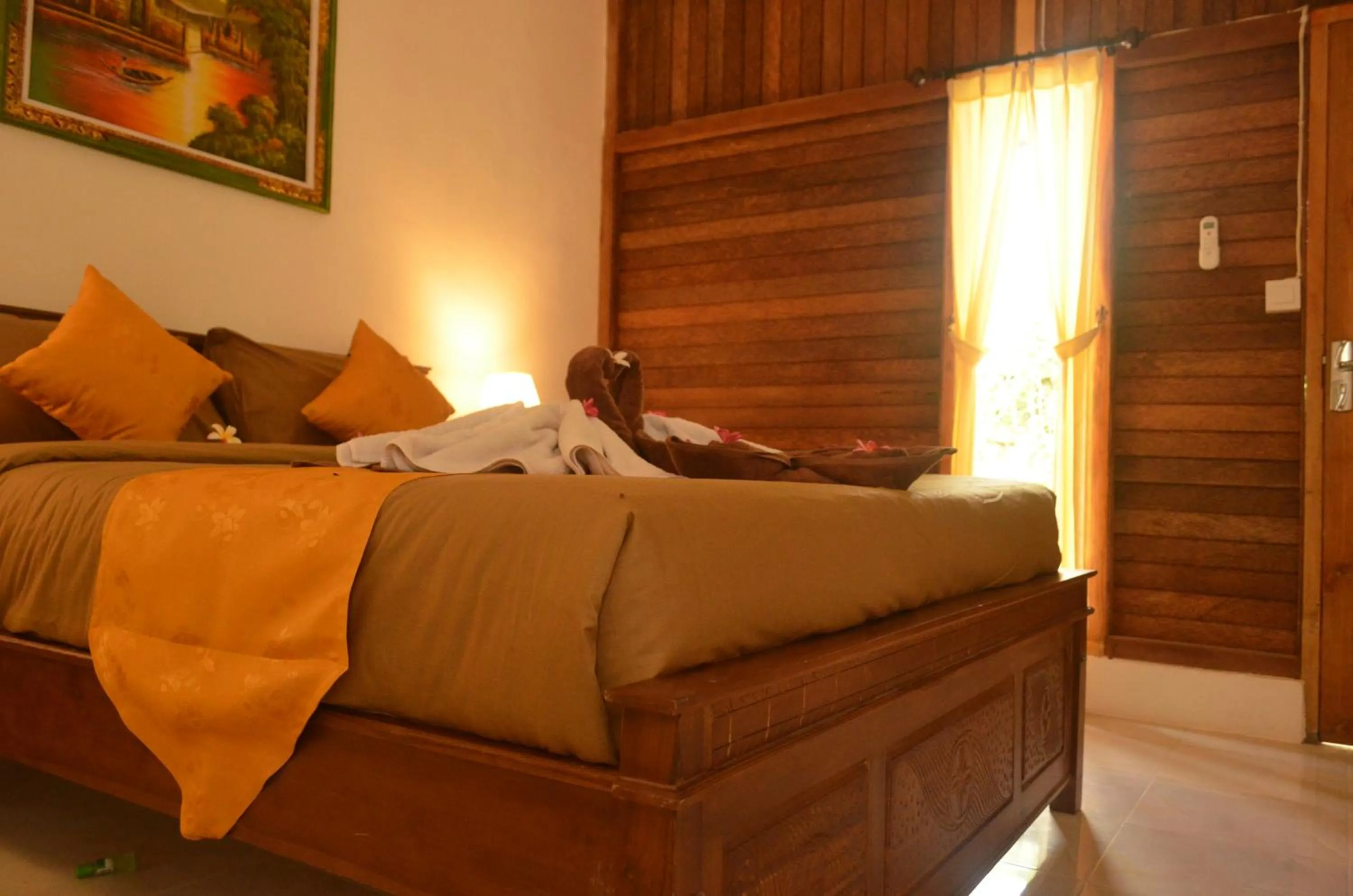 Bed in The Rahayu Cottage