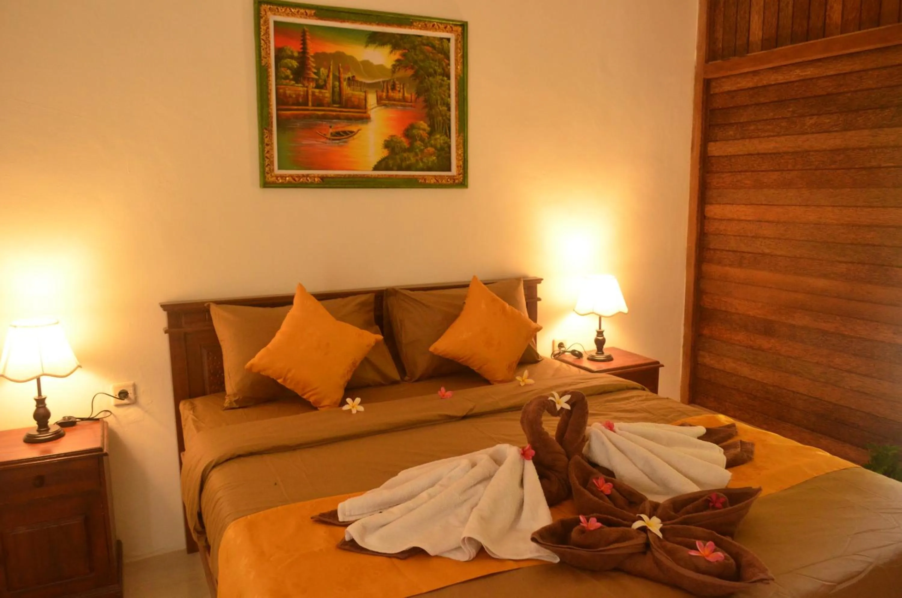 Bed in The Rahayu Cottage