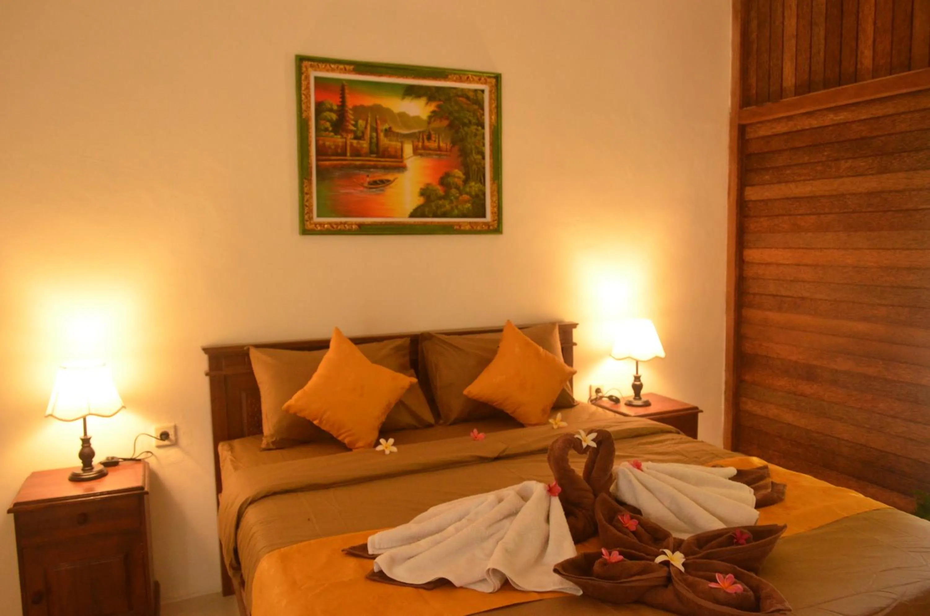 Bed in The Rahayu Cottage