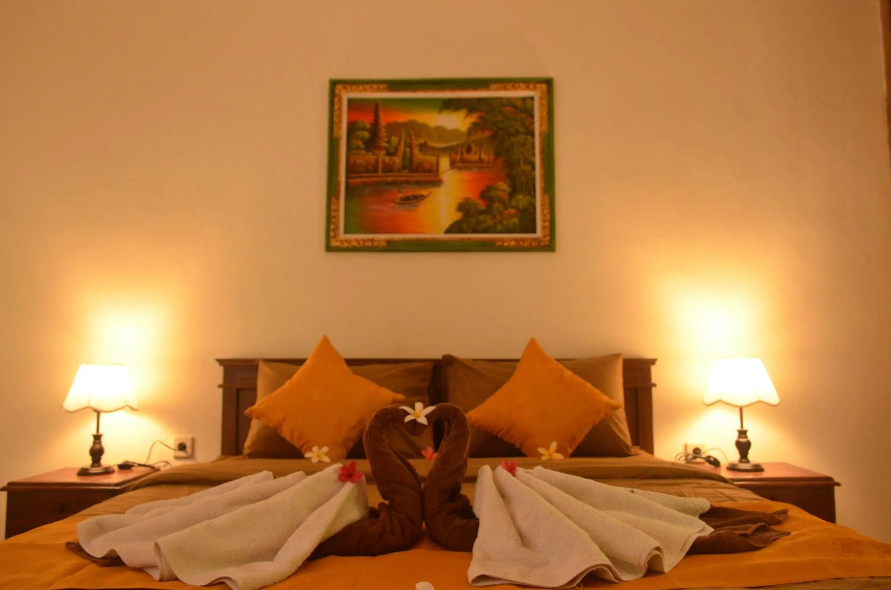 Bed in The Rahayu Cottage