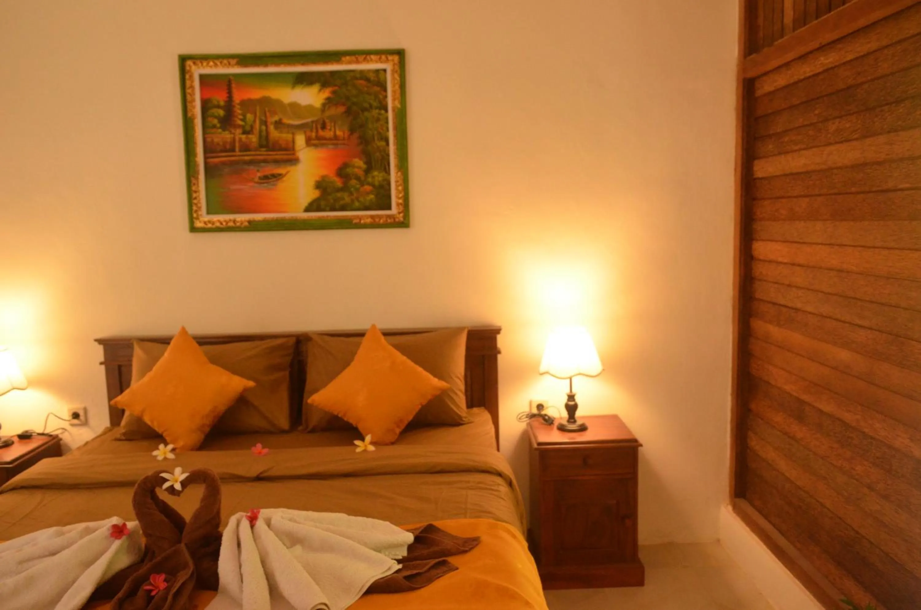 Bed in The Rahayu Cottage