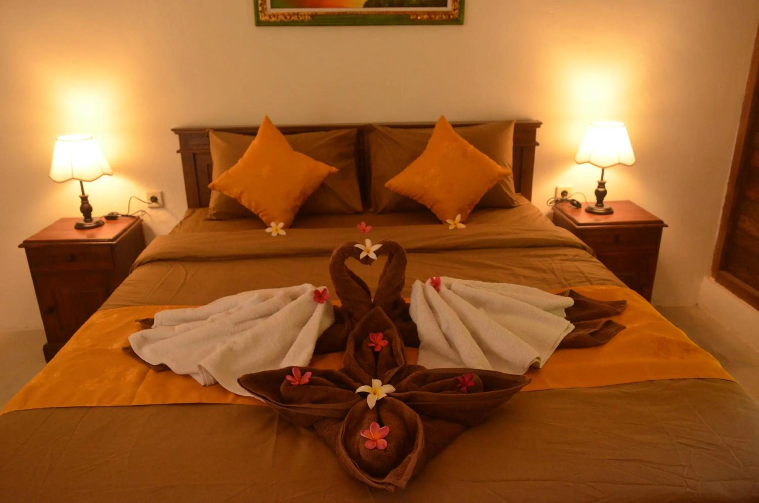 Bed in The Rahayu Cottage