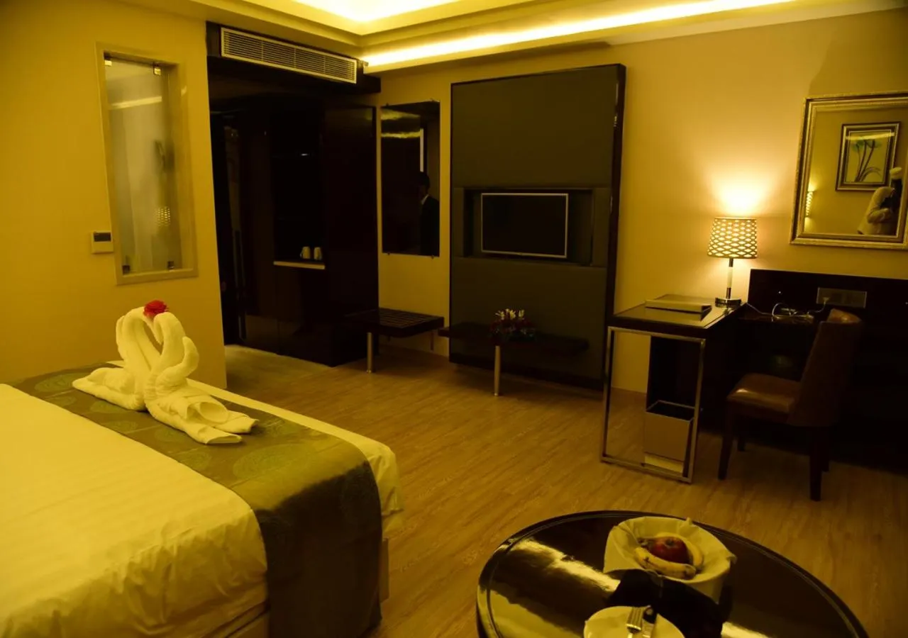 TV and multimedia, Bed in OM Clarks Inn Raebareli