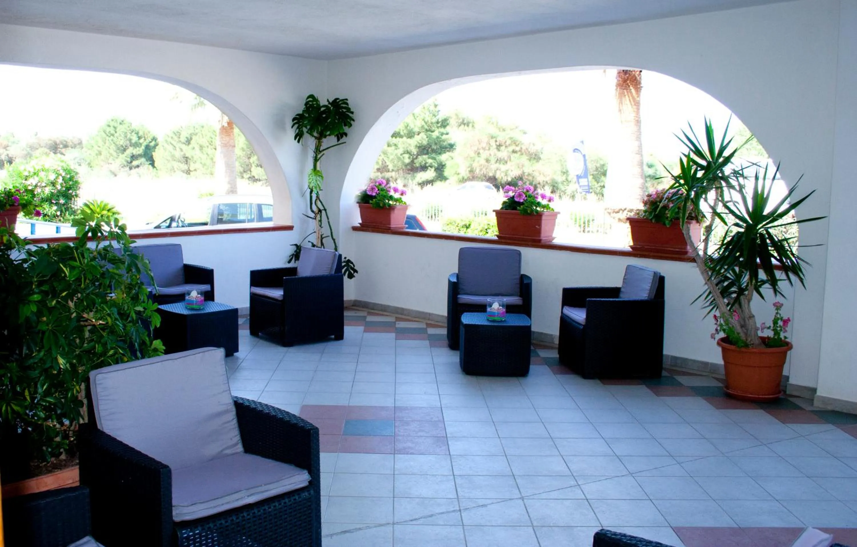 Seating area in Hotel Felix
