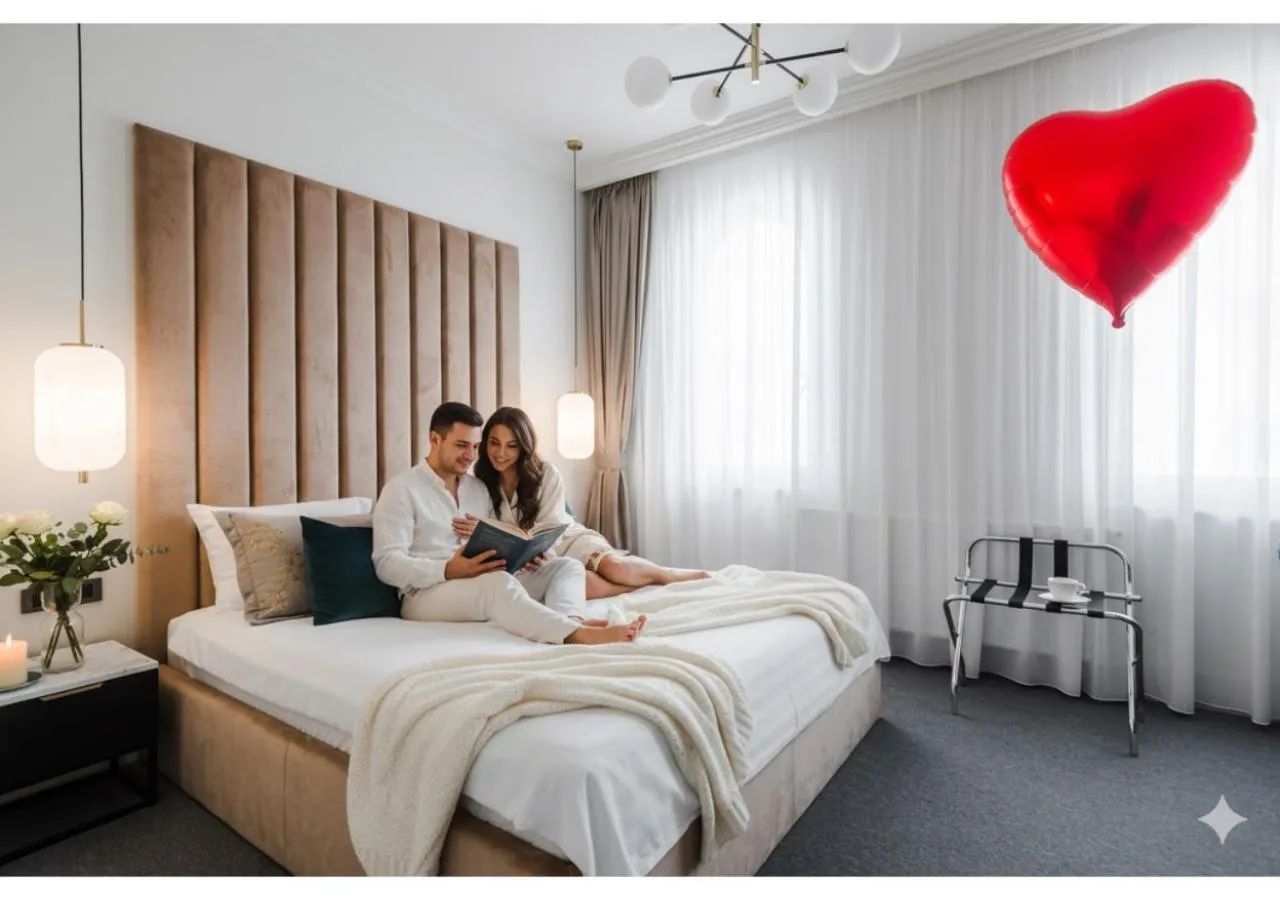 Text overlay, Bed in HIGHLINE DOWNTOWN ApartHotel OLDTOWN UNIRII SQUARE