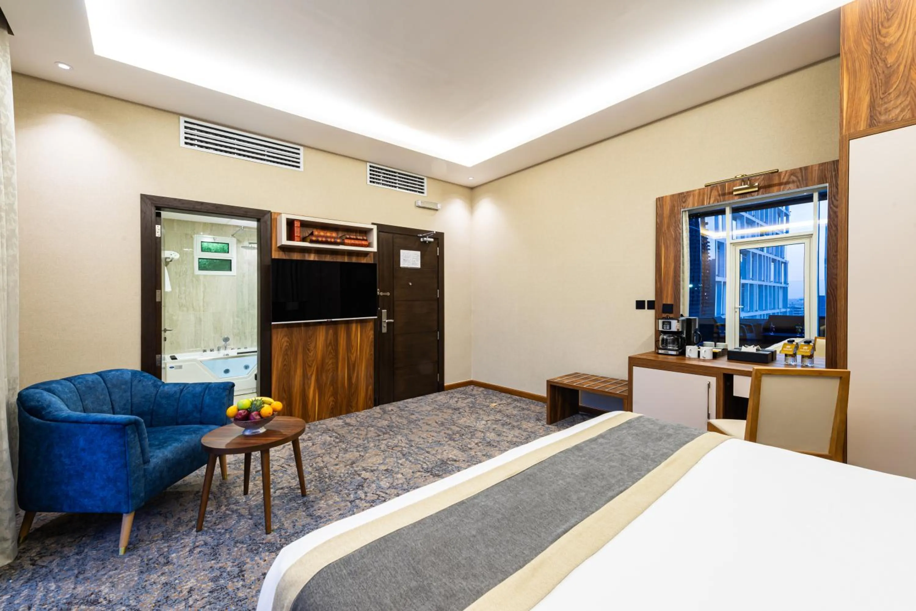 Bed in Crown Rose Al Sahafa Hotel