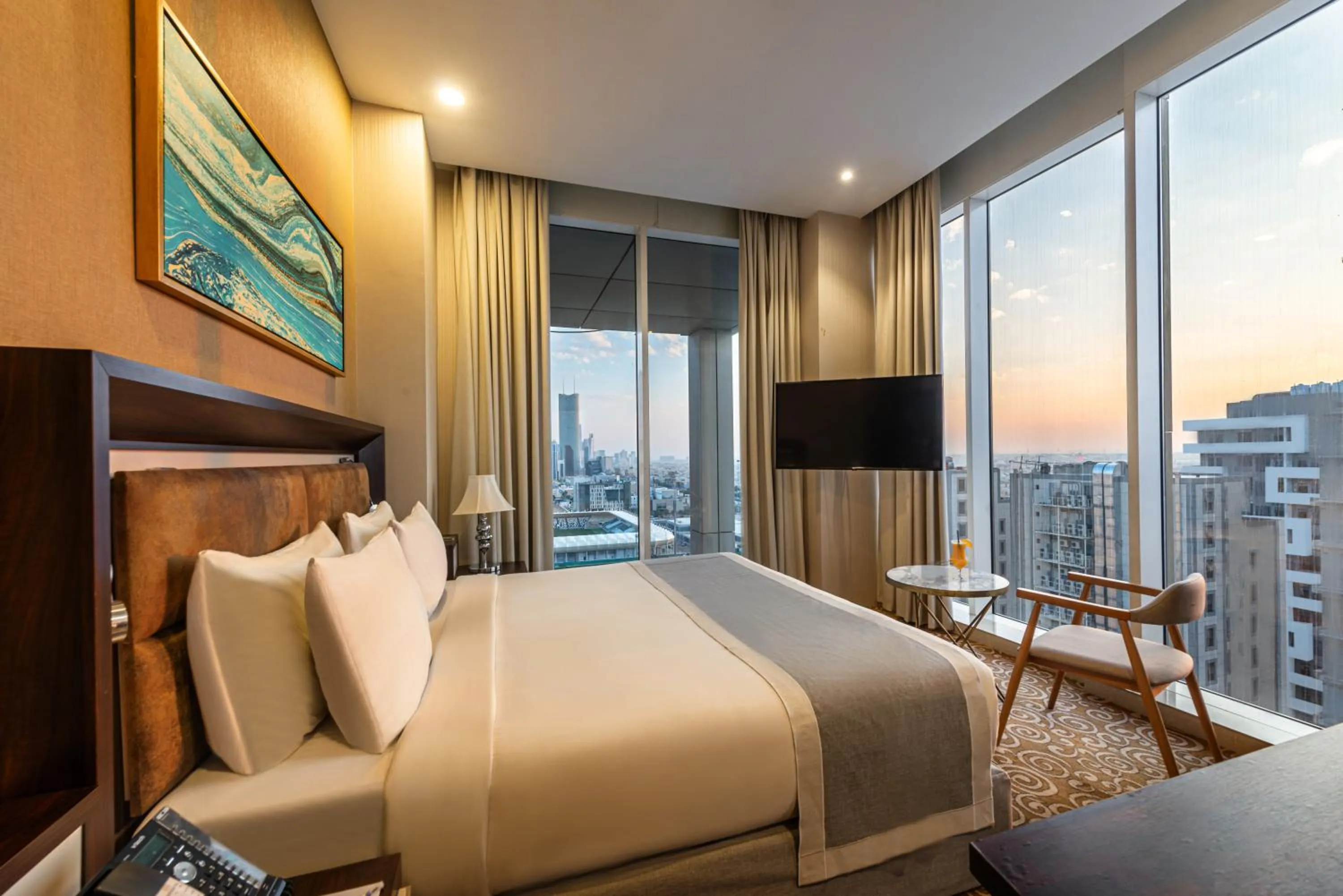 Bed in Crown Rose Al Sahafa Hotel