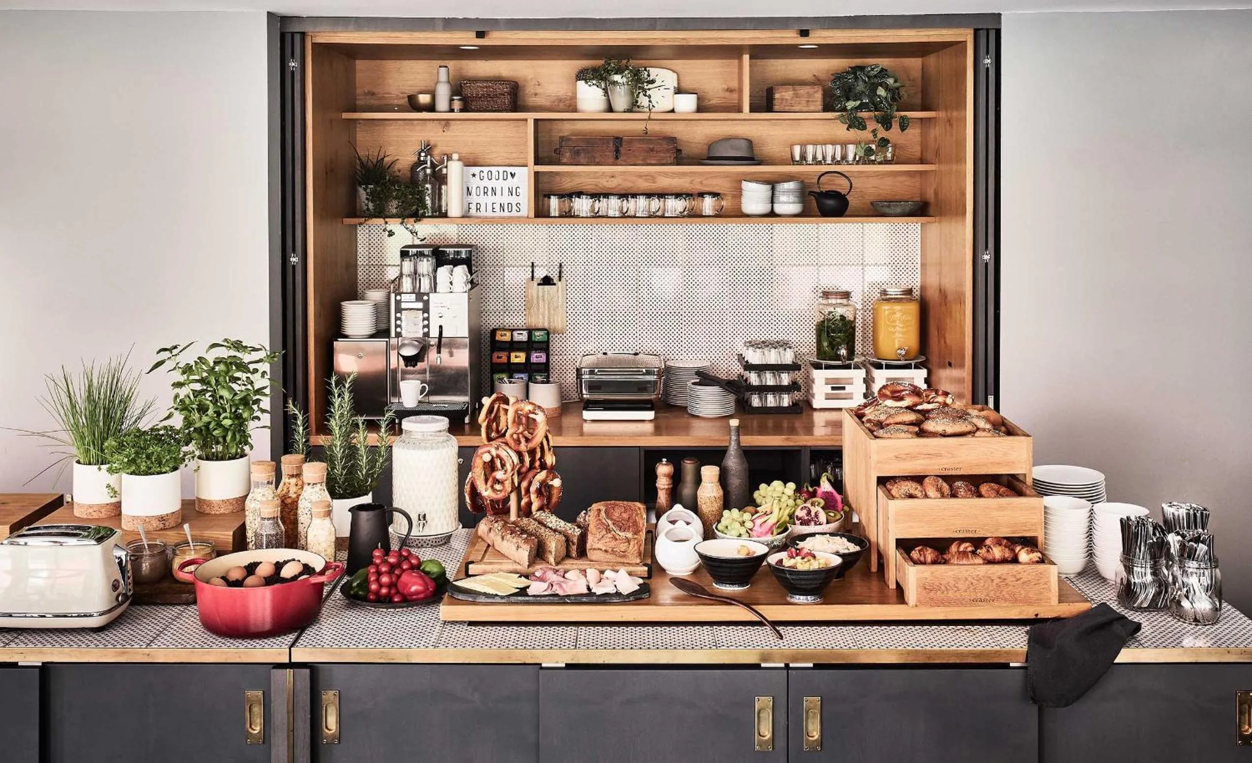 Buffet breakfast in Bold Hotel München Giesing