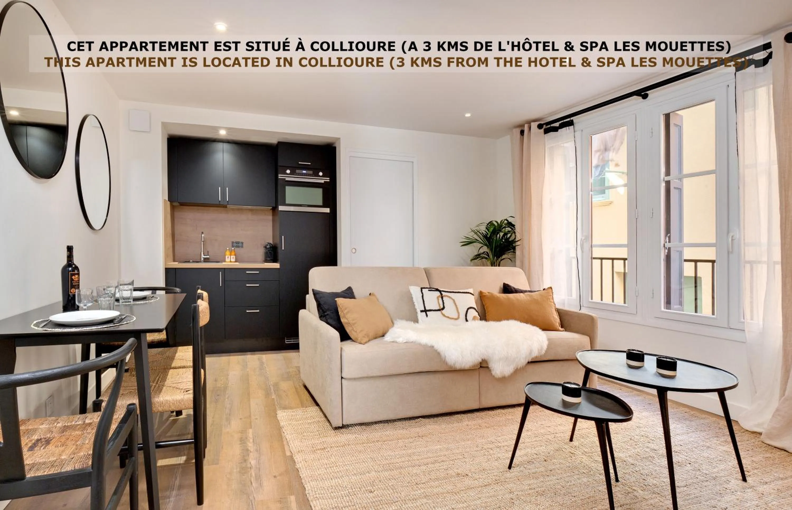 Kitchen or kitchenette in Hôtel & Spa Les Mouettes