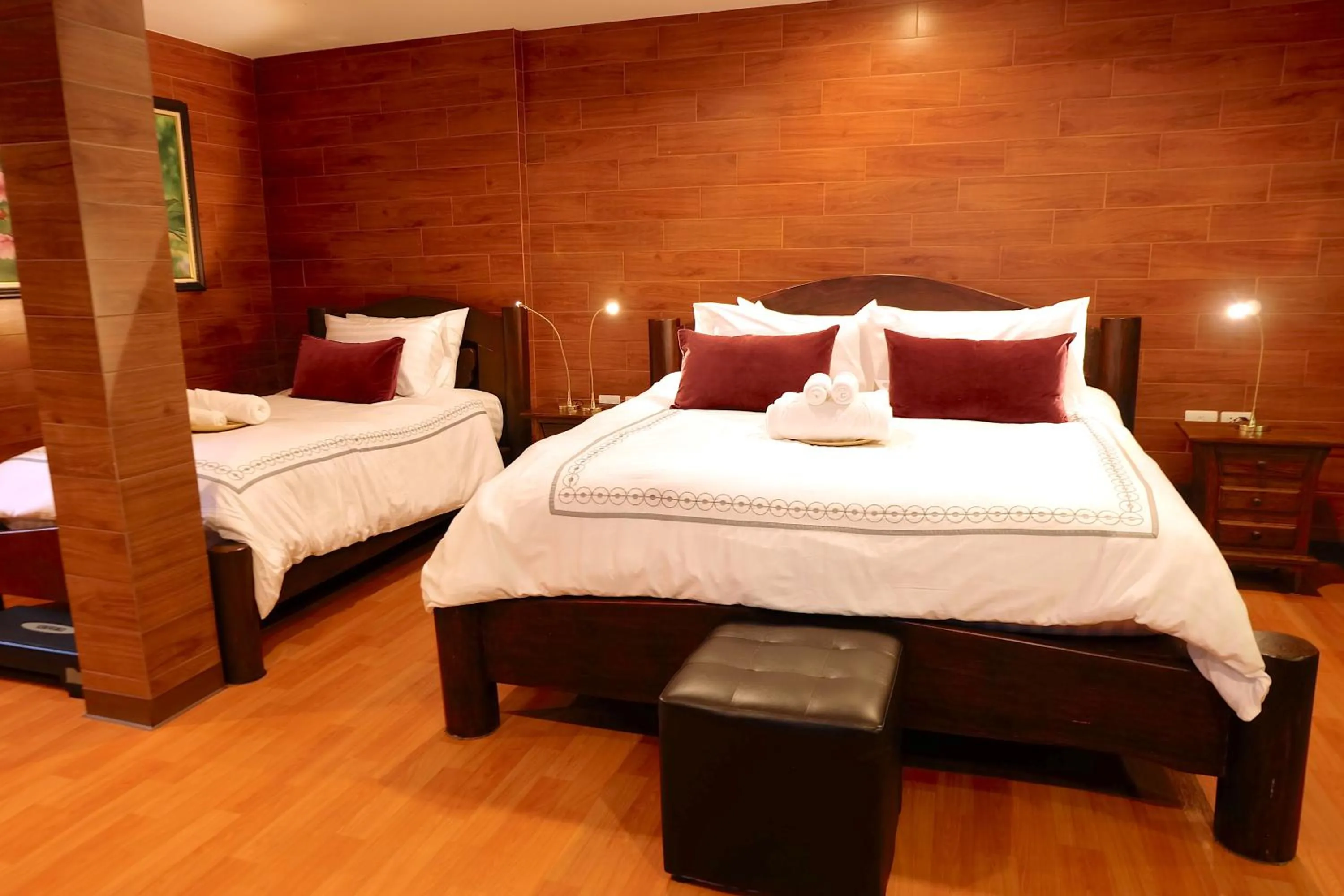 Bed in Namtok Sarika Resotel