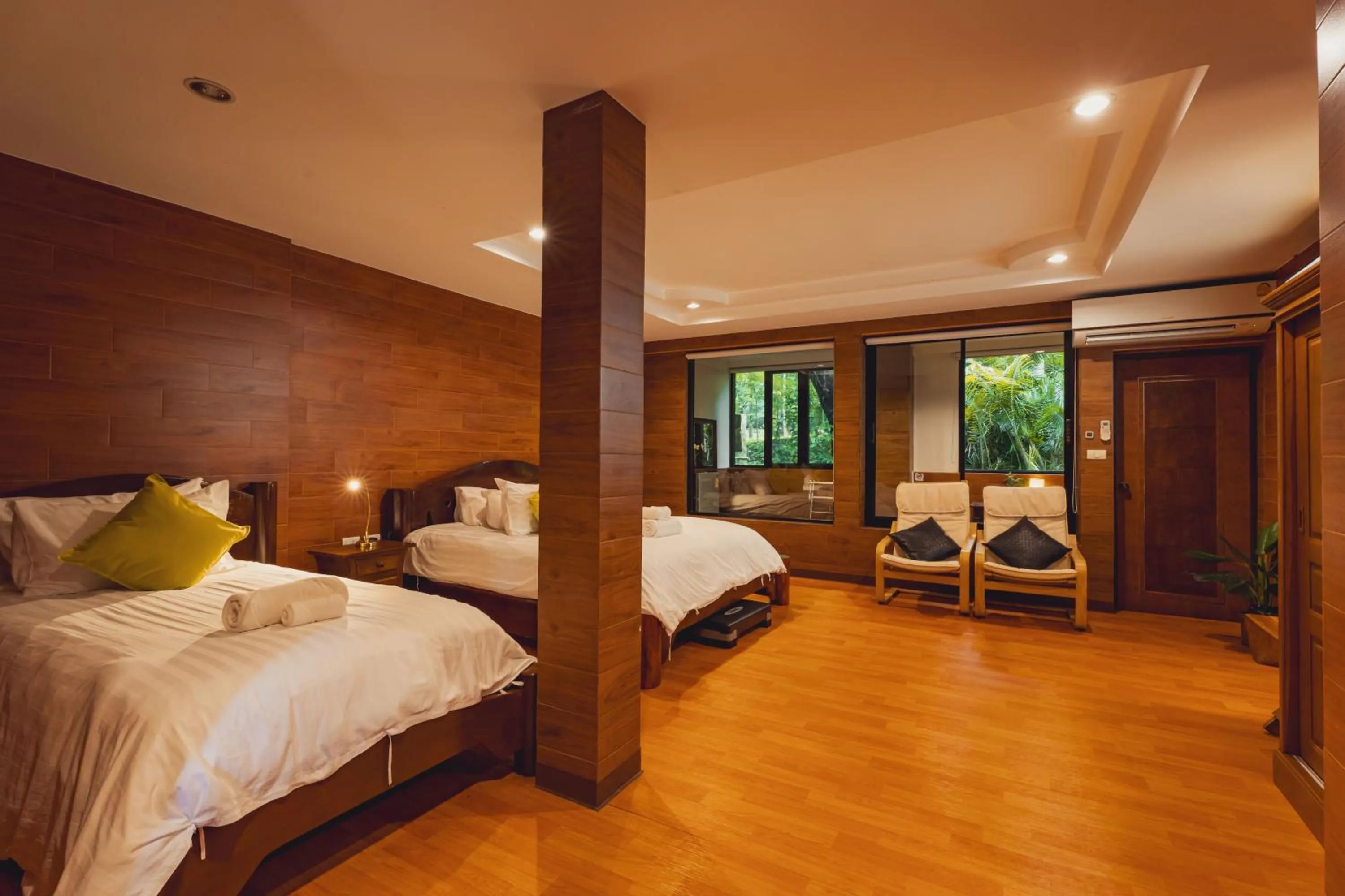 Bed in Namtok Sarika Resotel