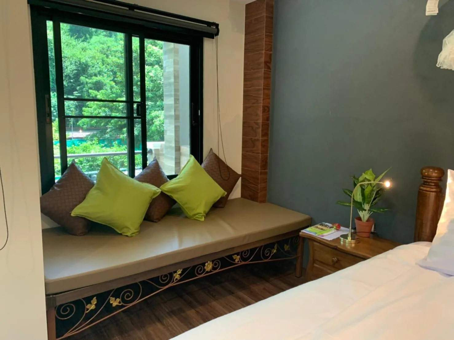 Bed in Namtok Sarika Resotel