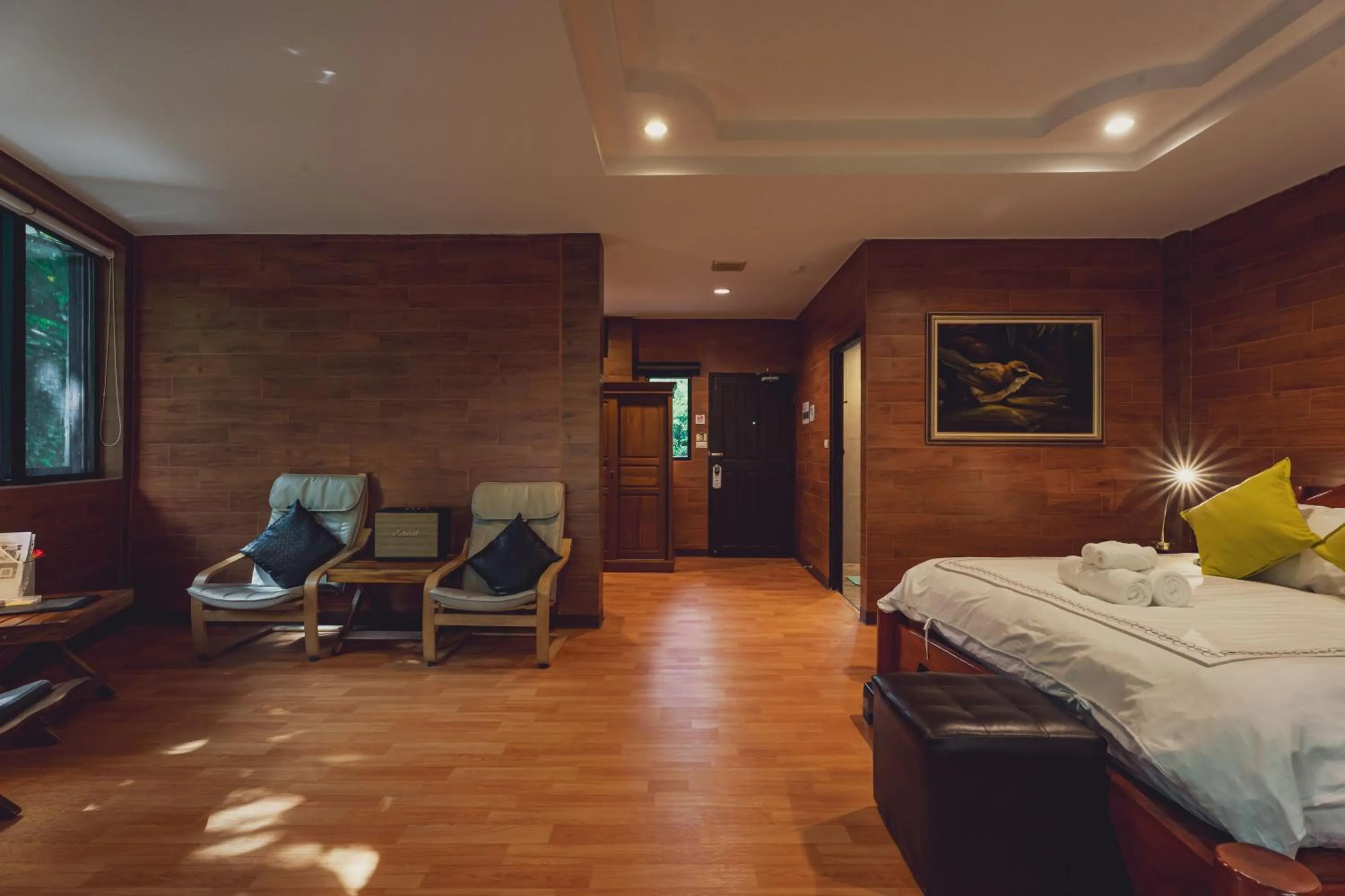 Bed in Namtok Sarika Resotel