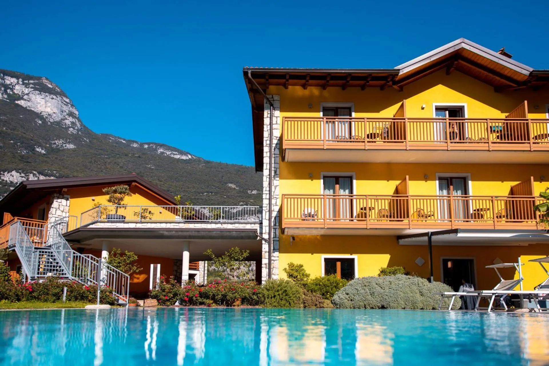Pool view in Maso Agritur Santa Lucia