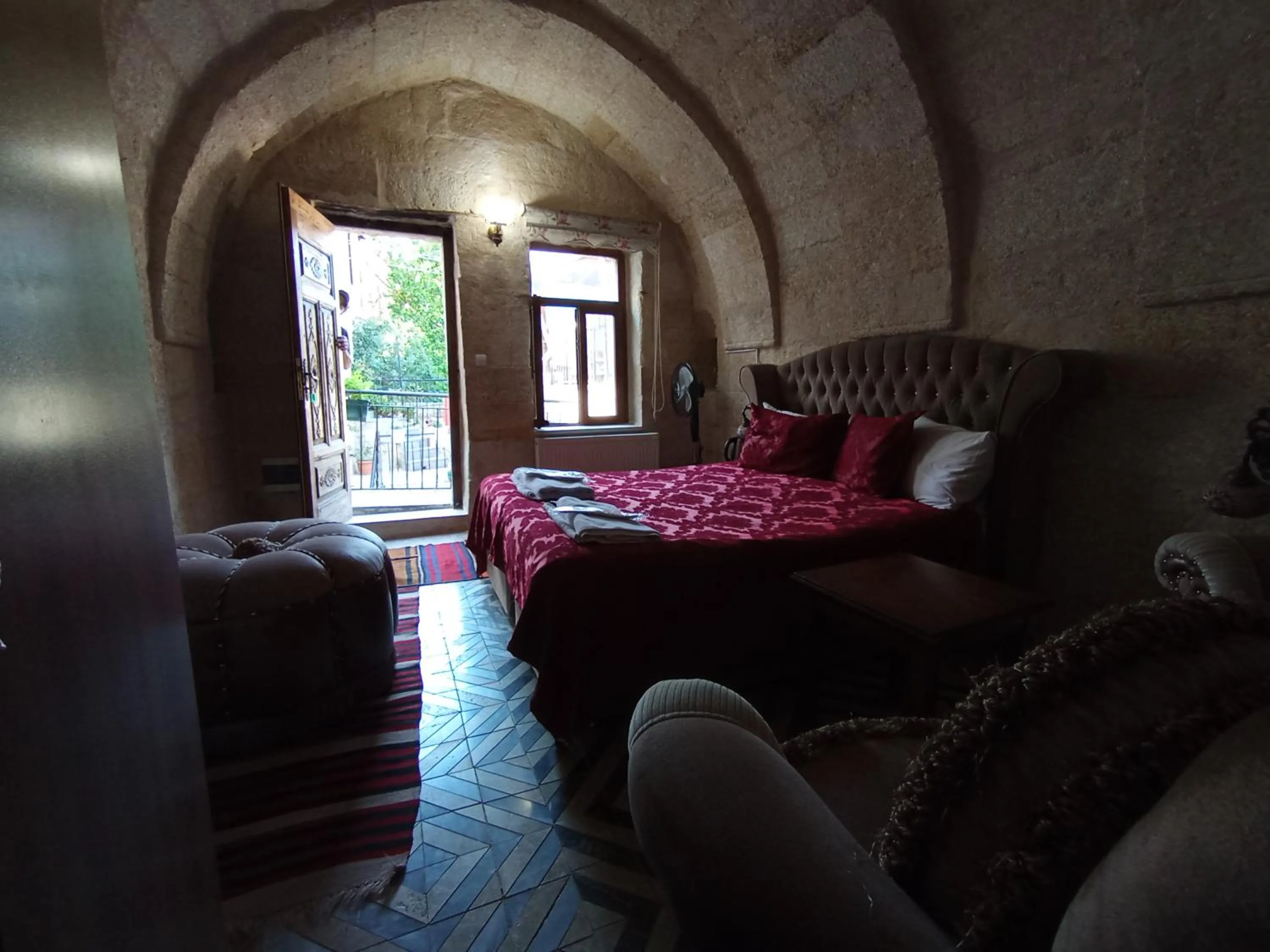 Bed in Sandık cave house