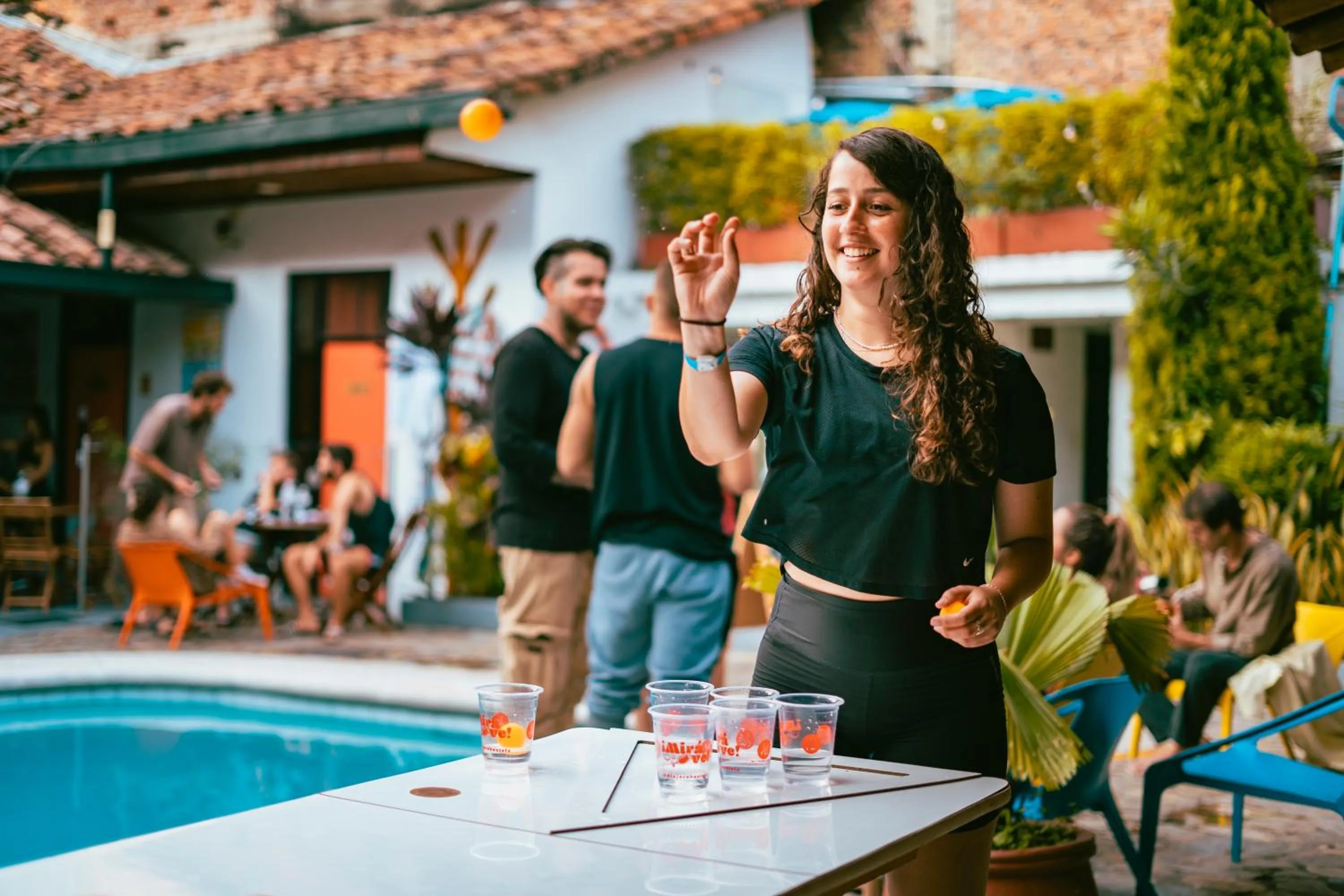 Table tennis in Viajero Hostel Cali & Salsa School
