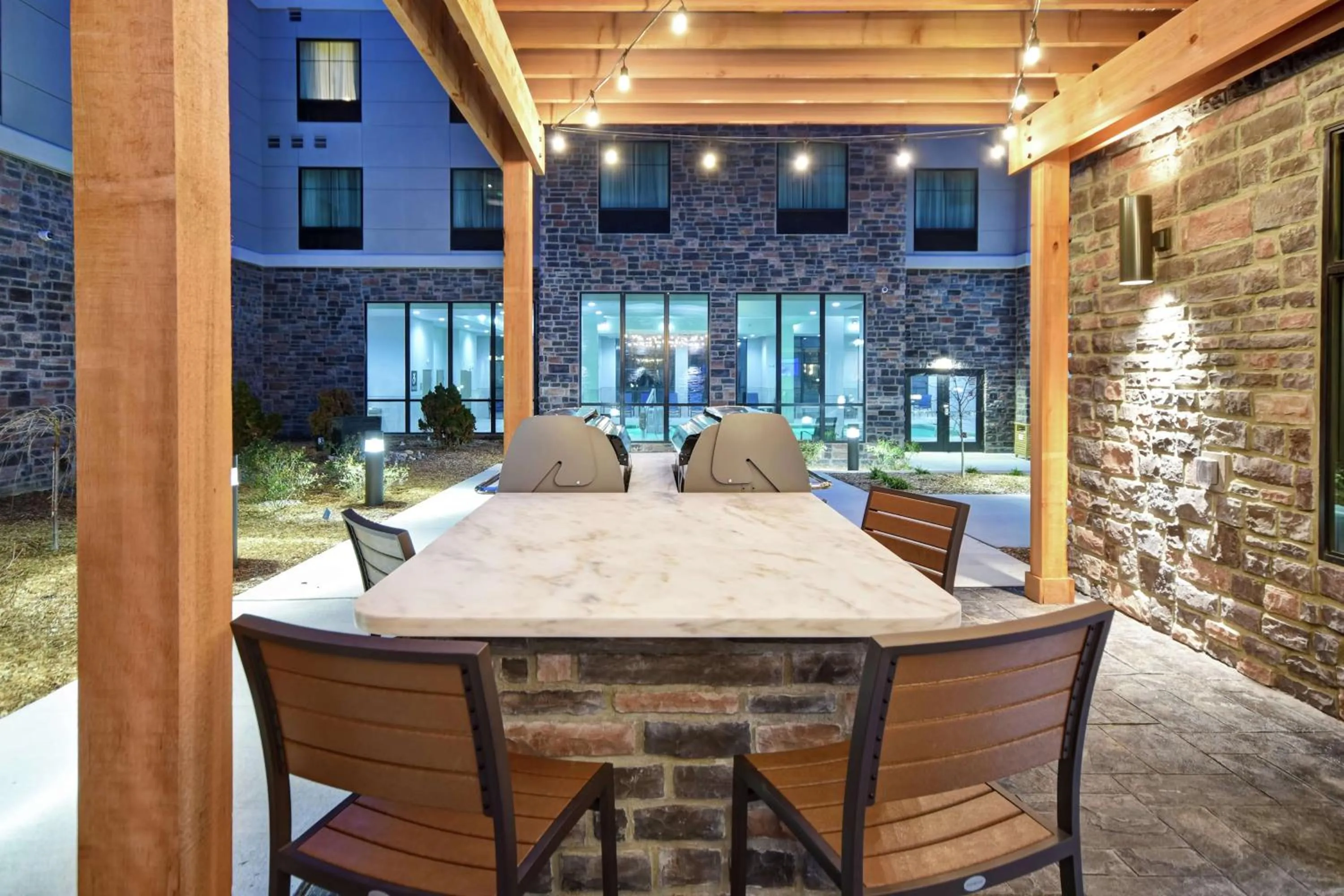 Patio in Homewood Suites By Hilton Orange New Haven