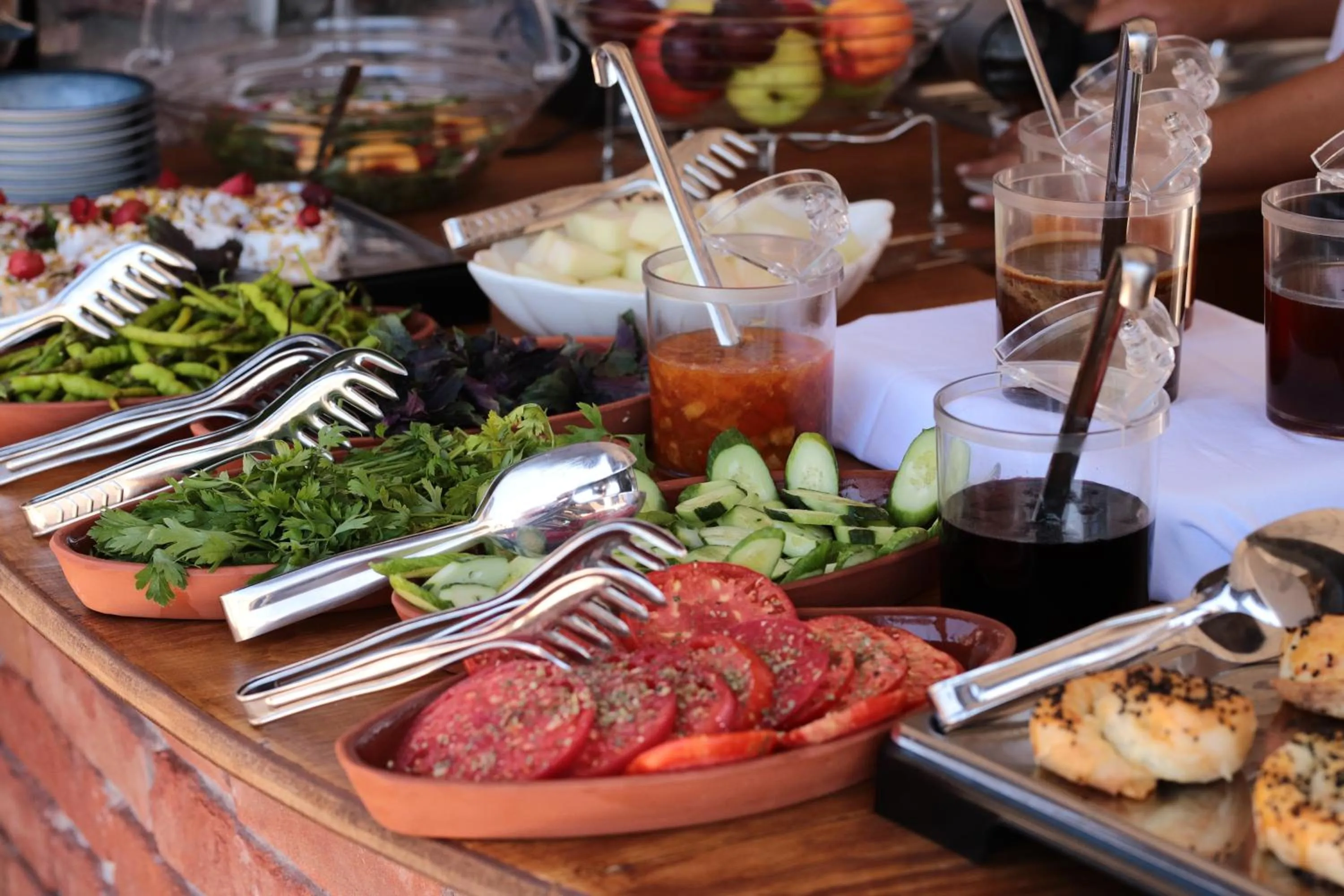 Buffet breakfast in Sukha Cunda Otel