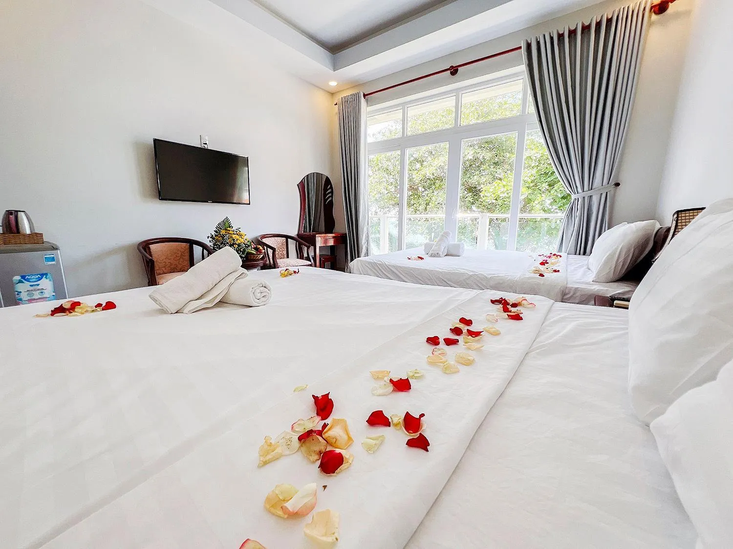 Bed in Sand Beach Resort