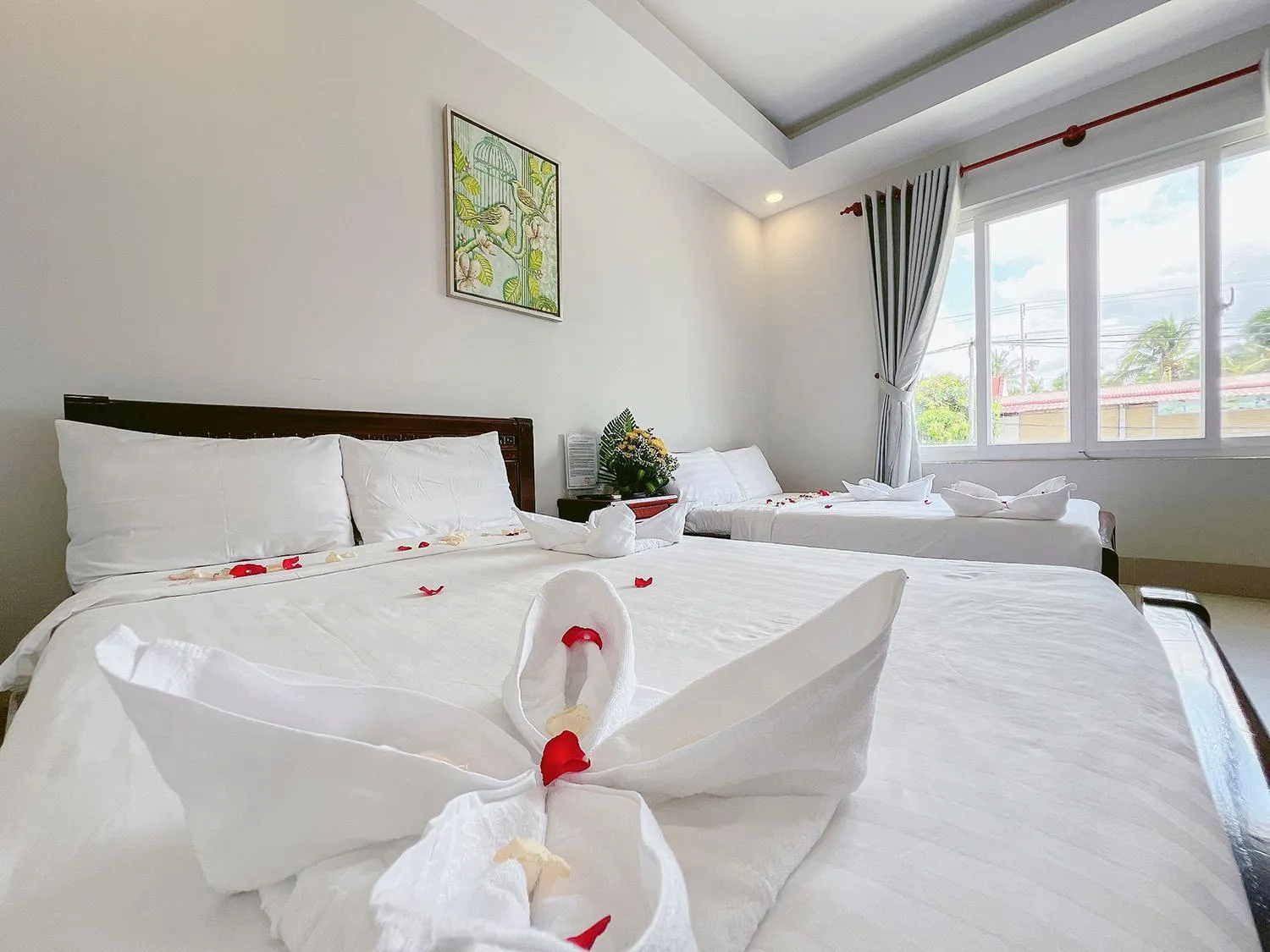 Bed in Sand Beach Resort