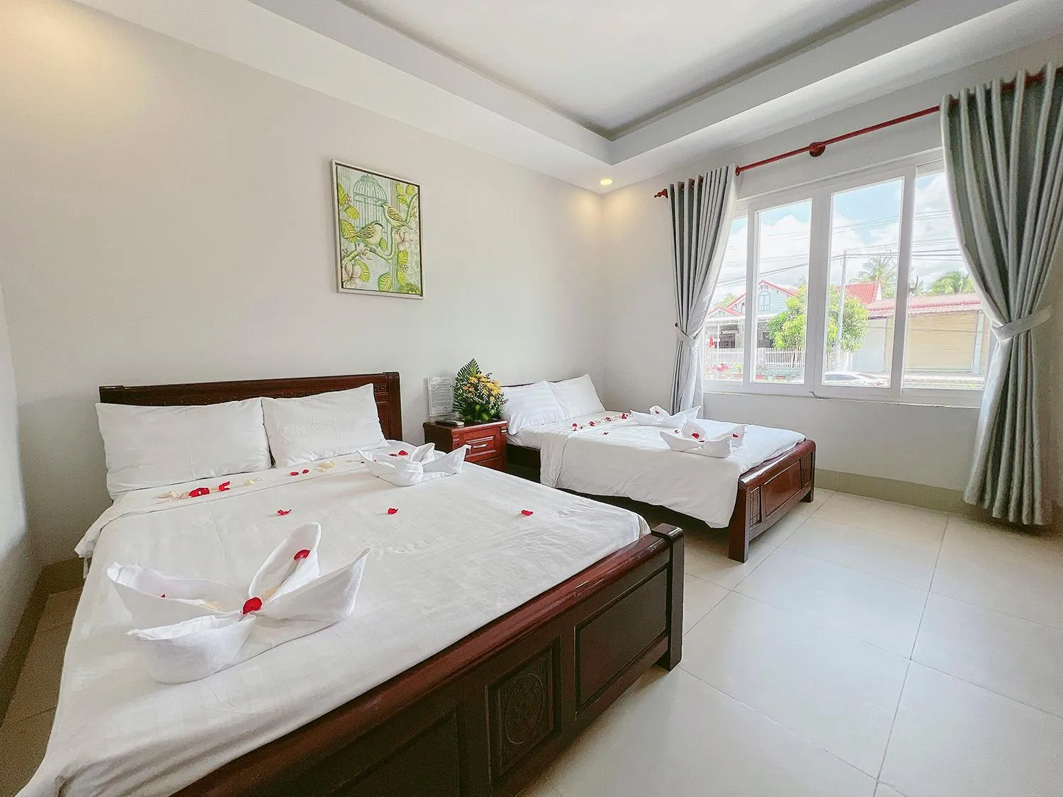 Bed in Sand Beach Resort