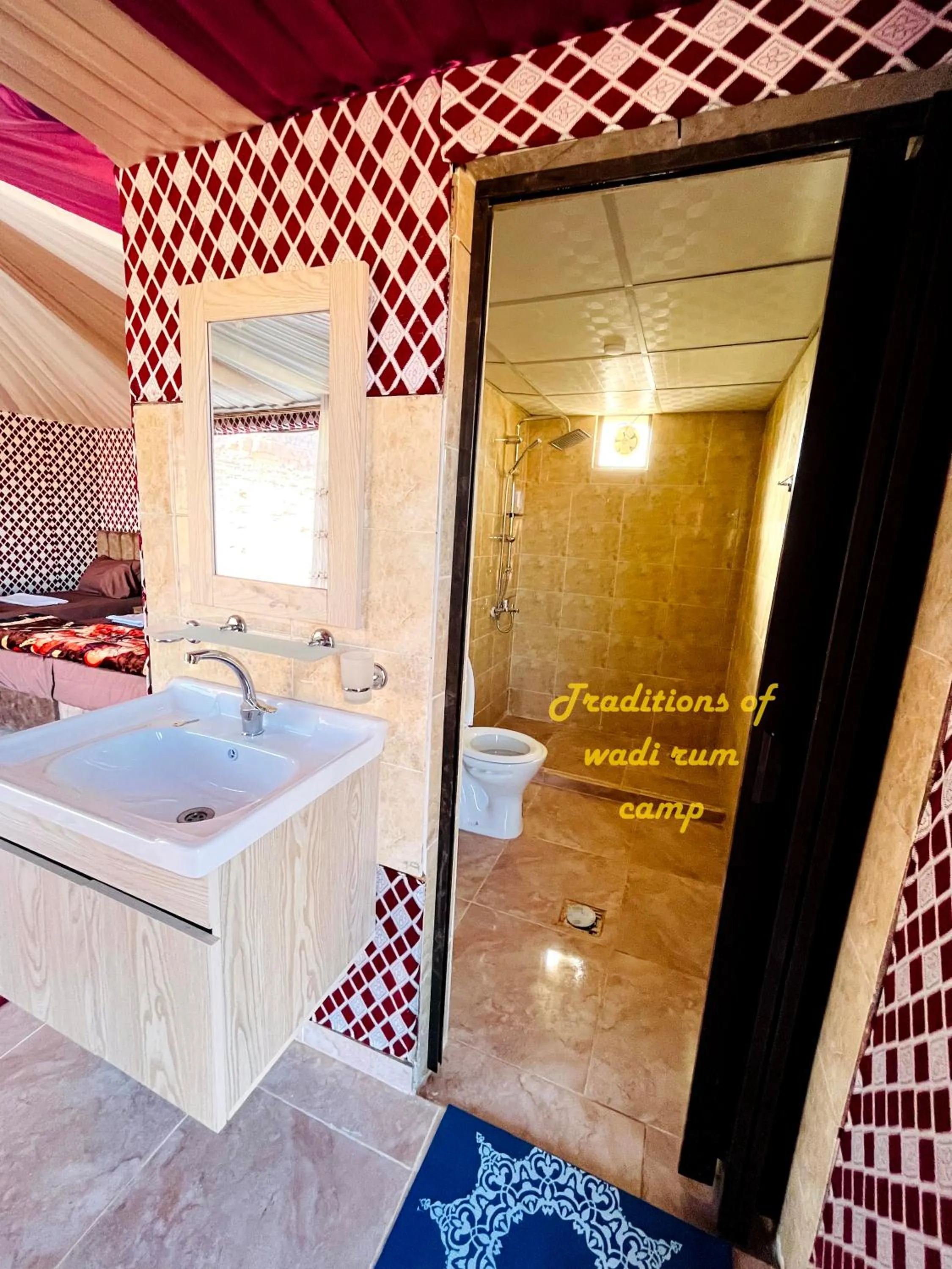 Bathroom in Traditions of Wadi Rum camp & jeep tour