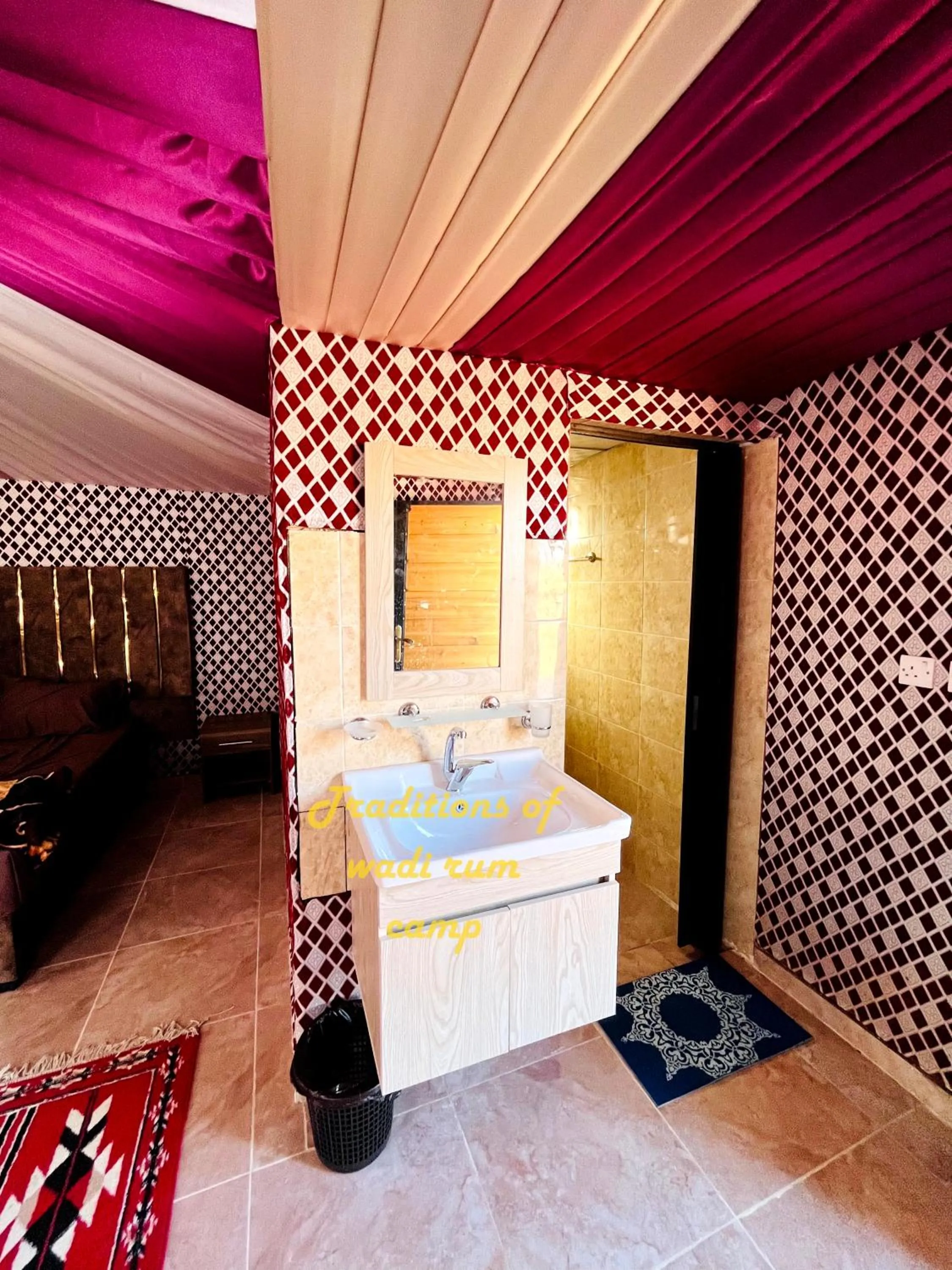 Bed in Traditions of Wadi Rum camp & jeep tour